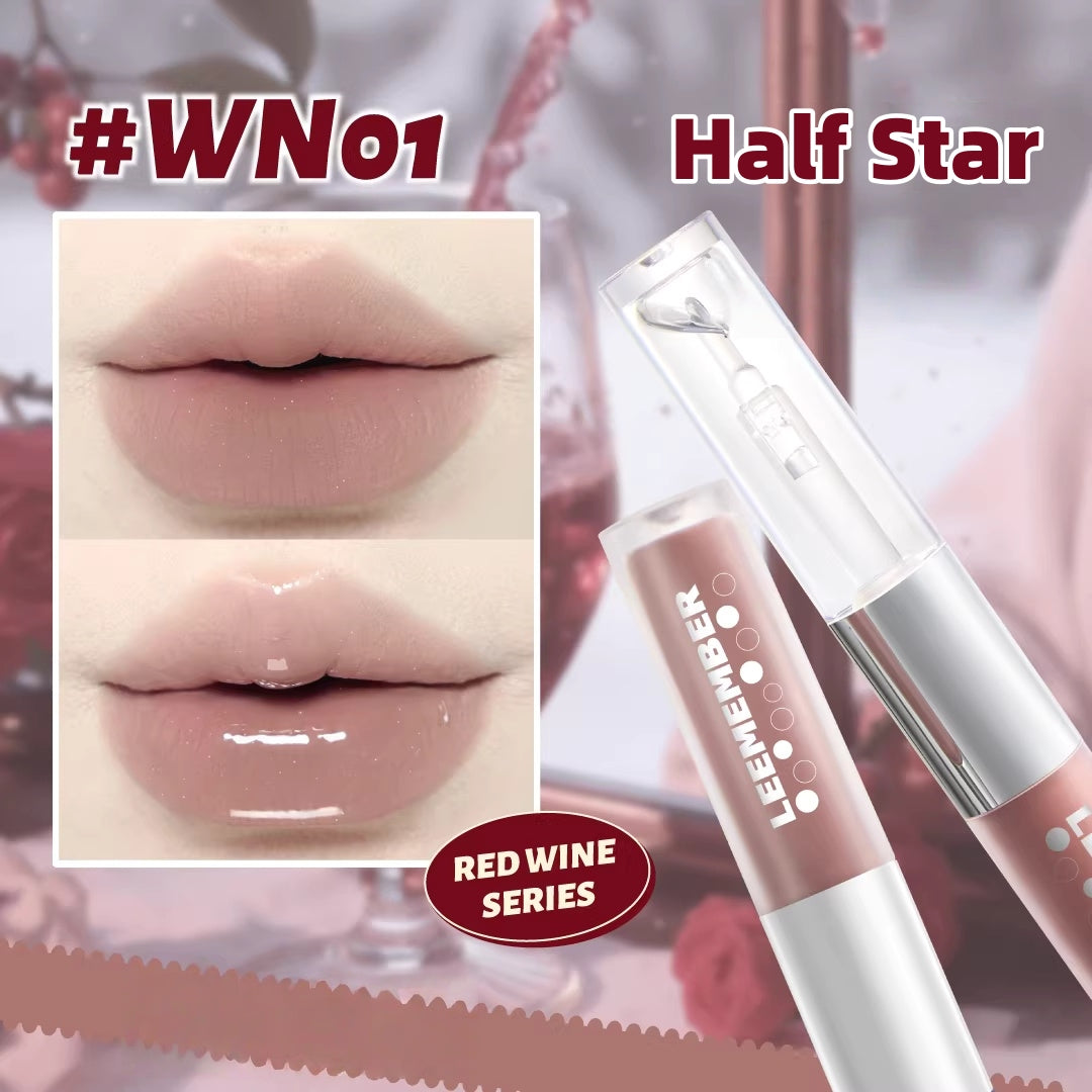 LEEMEMBER Red Wine Collection Matte & Glossy Lip Glaze T5535