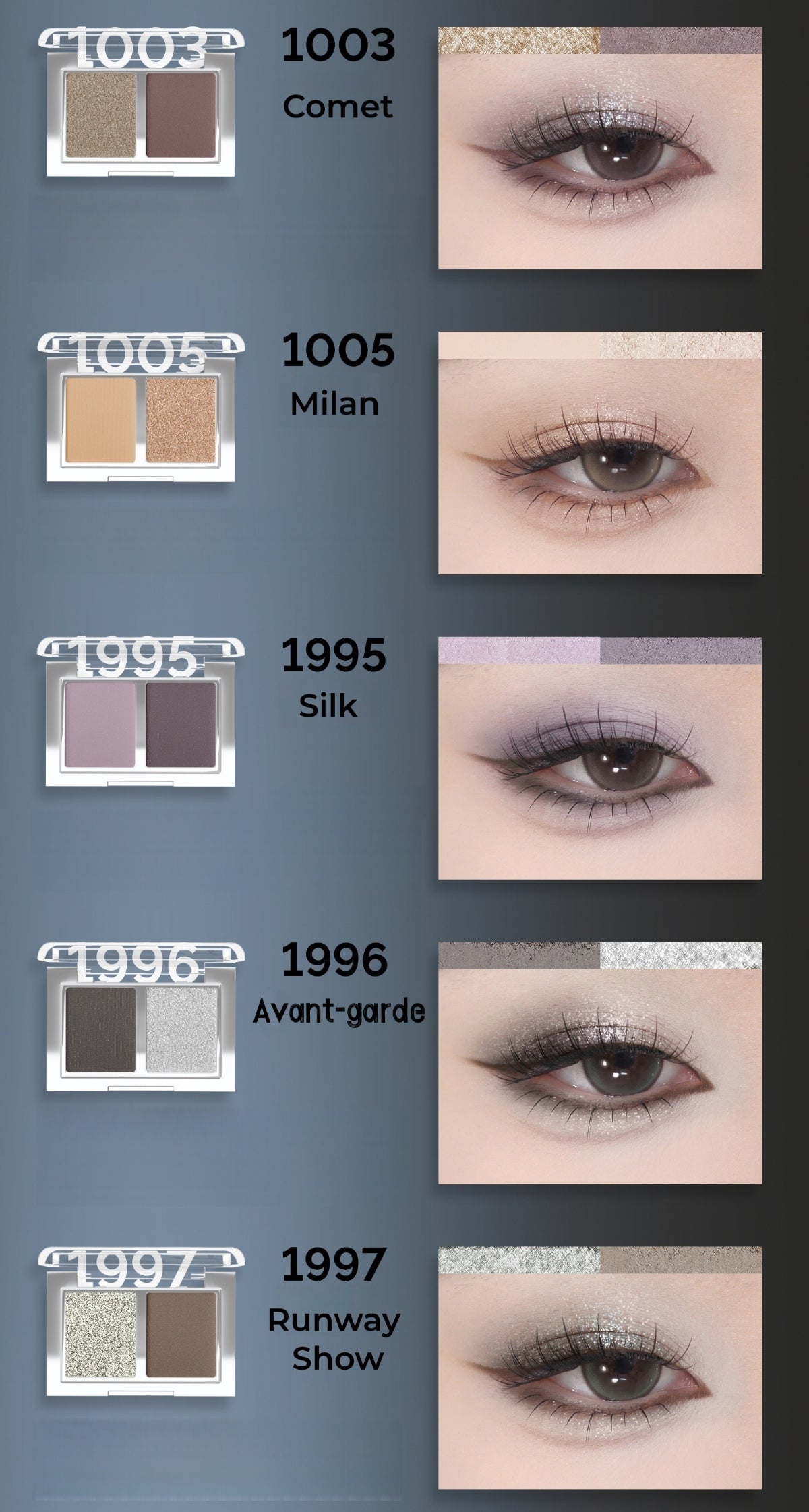 HYNTOOR Runway Show Collection 2-color Eyeshadow Palette T5183