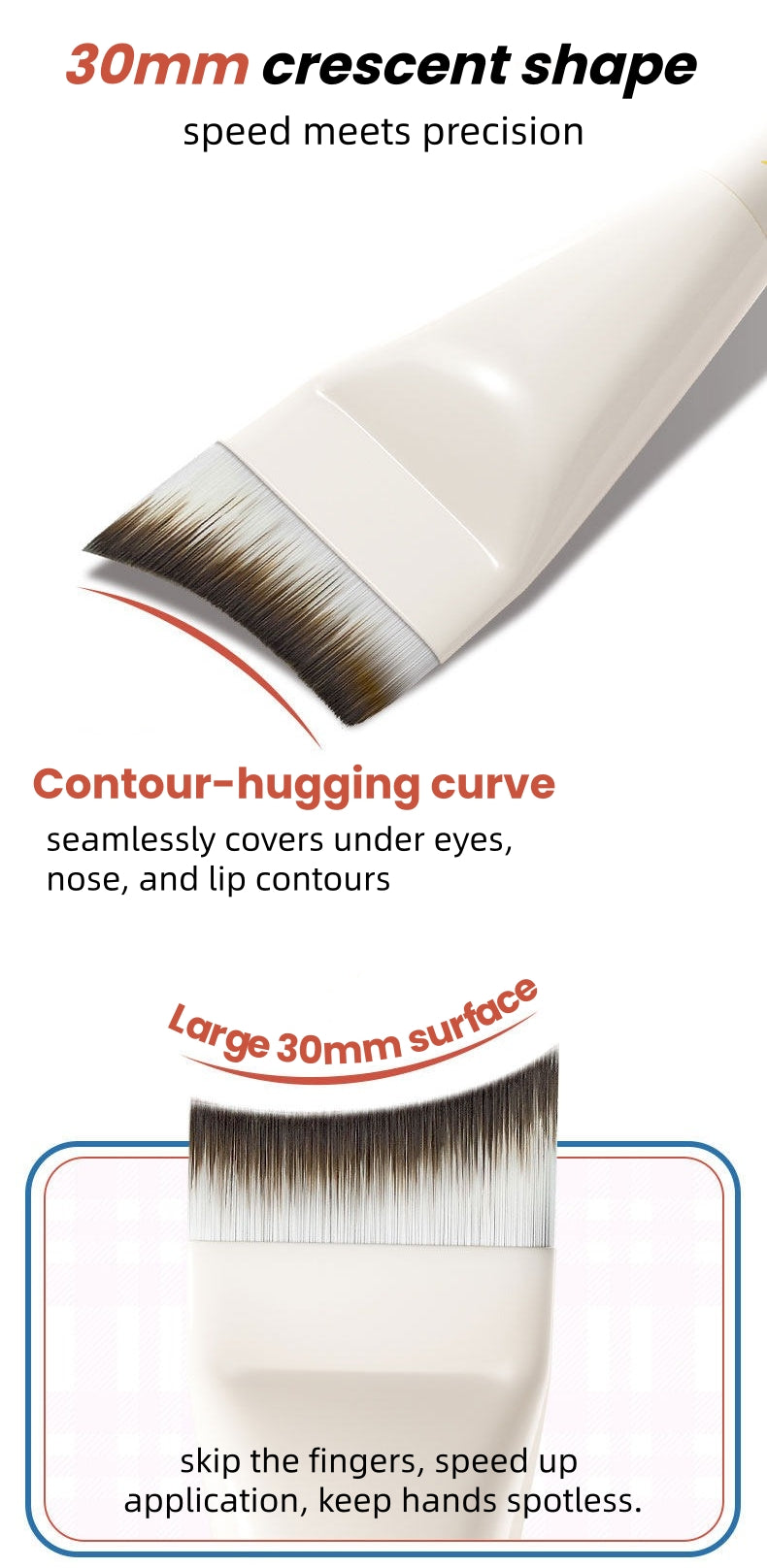 AMORTALS Flawless Crescent-shaped Foundation Brush T5741