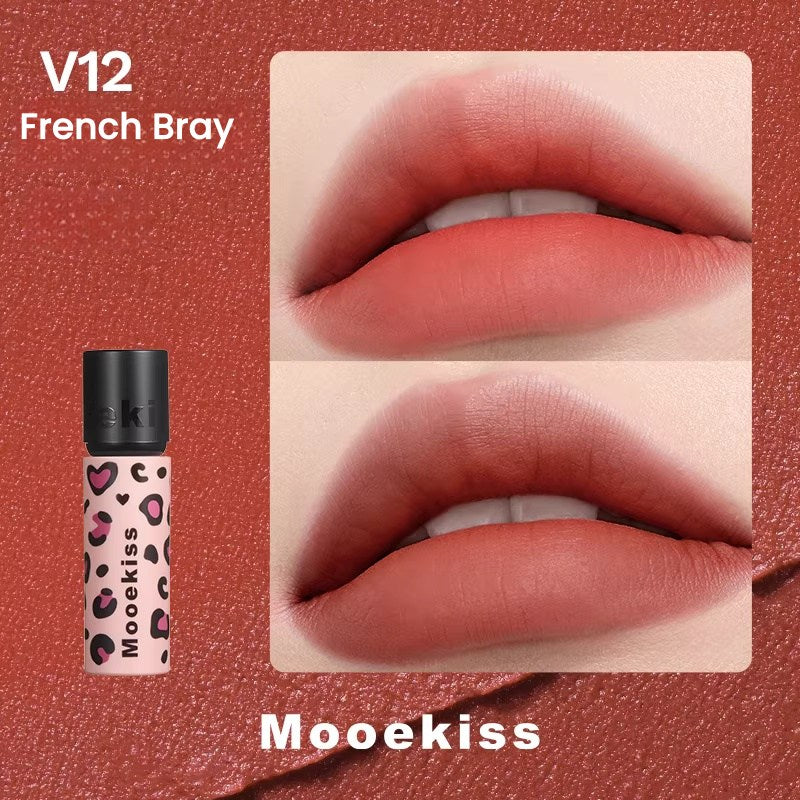 Mooekiss Leopard Print Collection Matte Silky Lip Mud T5609