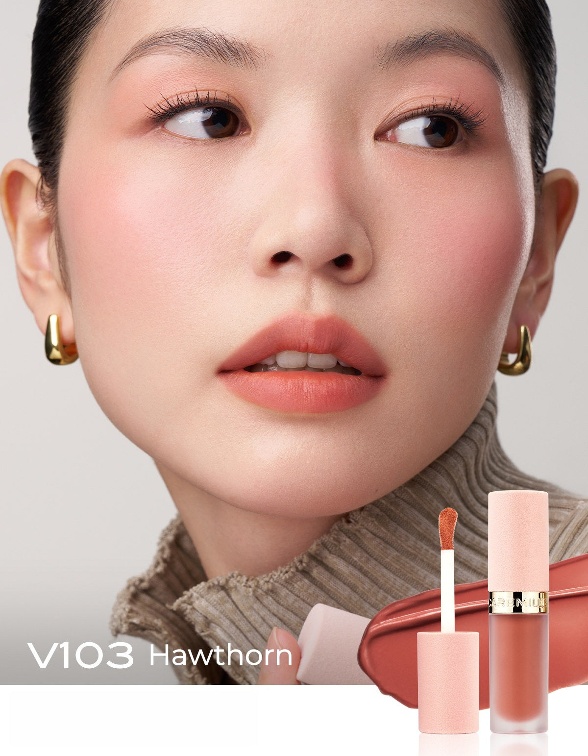 CAREMILLE Go-nude Matte Velvet Essence Lip Cream T5690