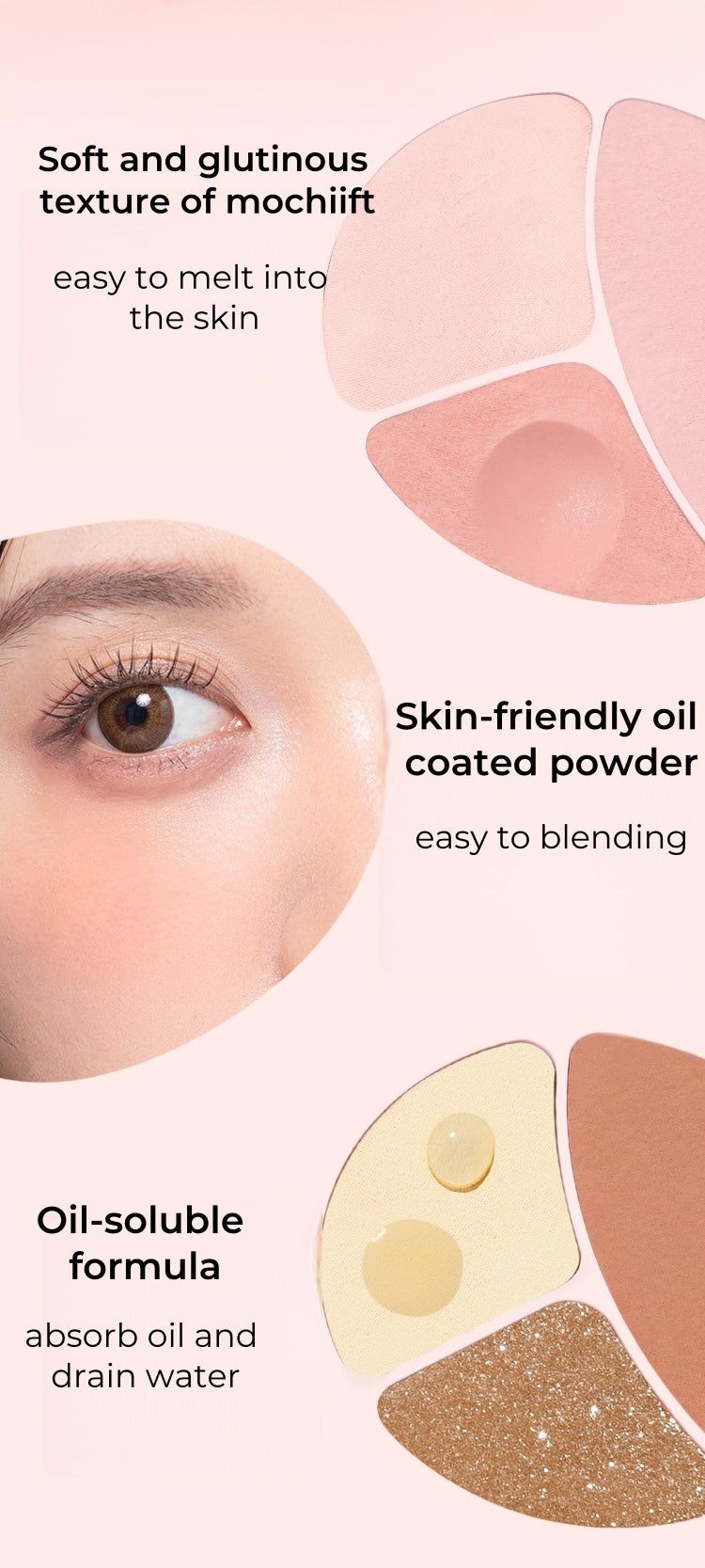BABREA 3-color Vitality Matte Makeup Blusher Palette T5034