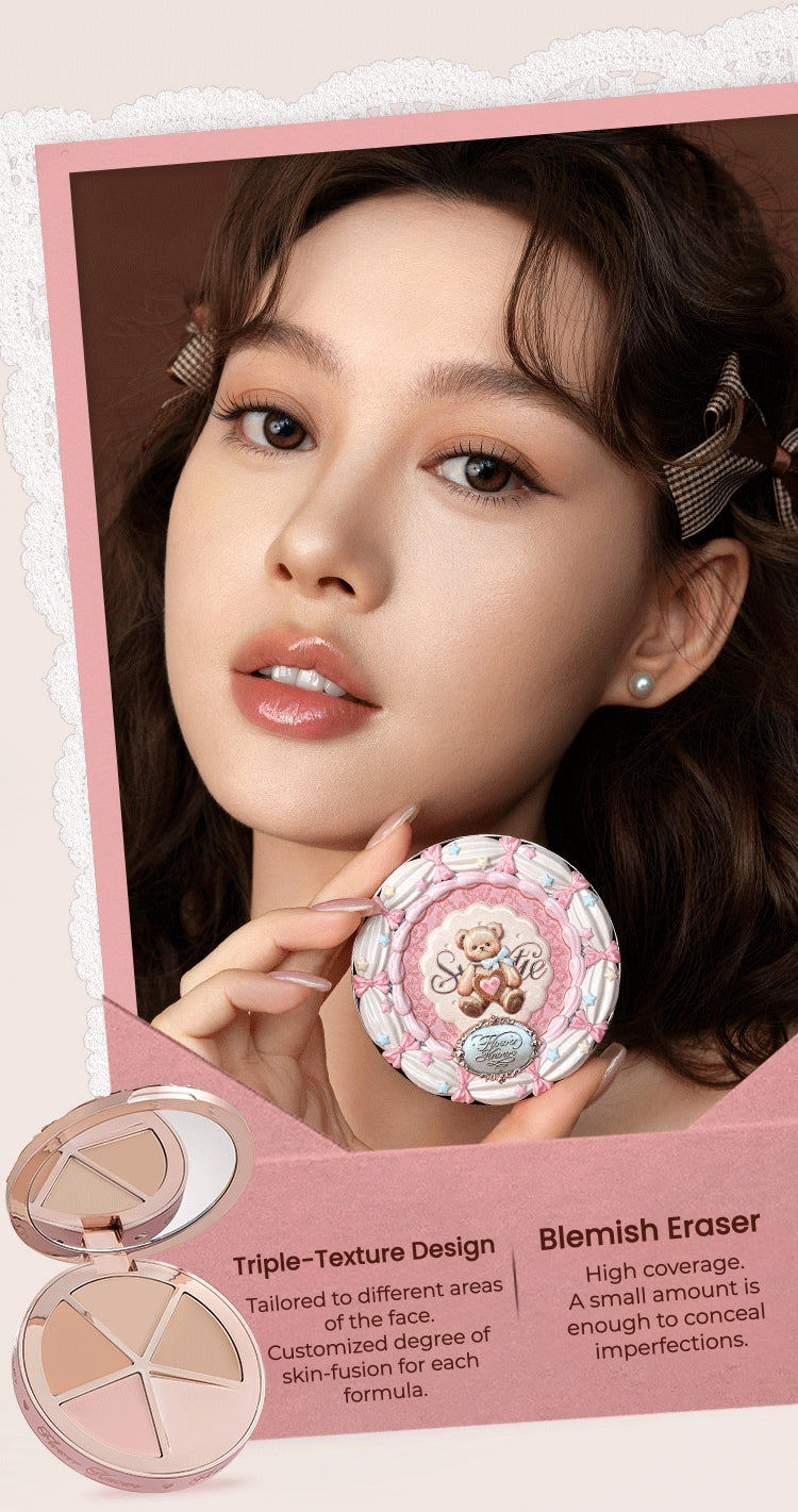 Flower Knows The Sweetie Bear Collection 4-color Concealer Palette T5891