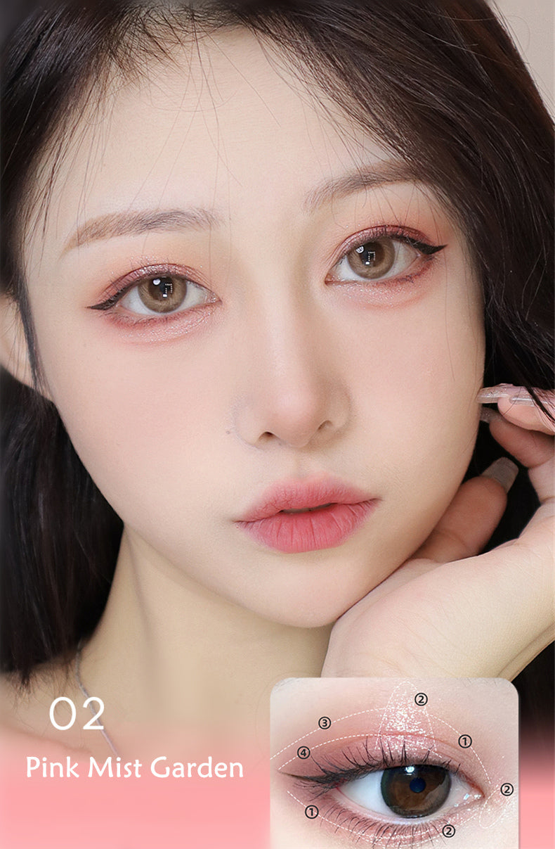 ROMANTIC BEAUTY Pink Bubble 4 Color Eyeshadow Palette T3881