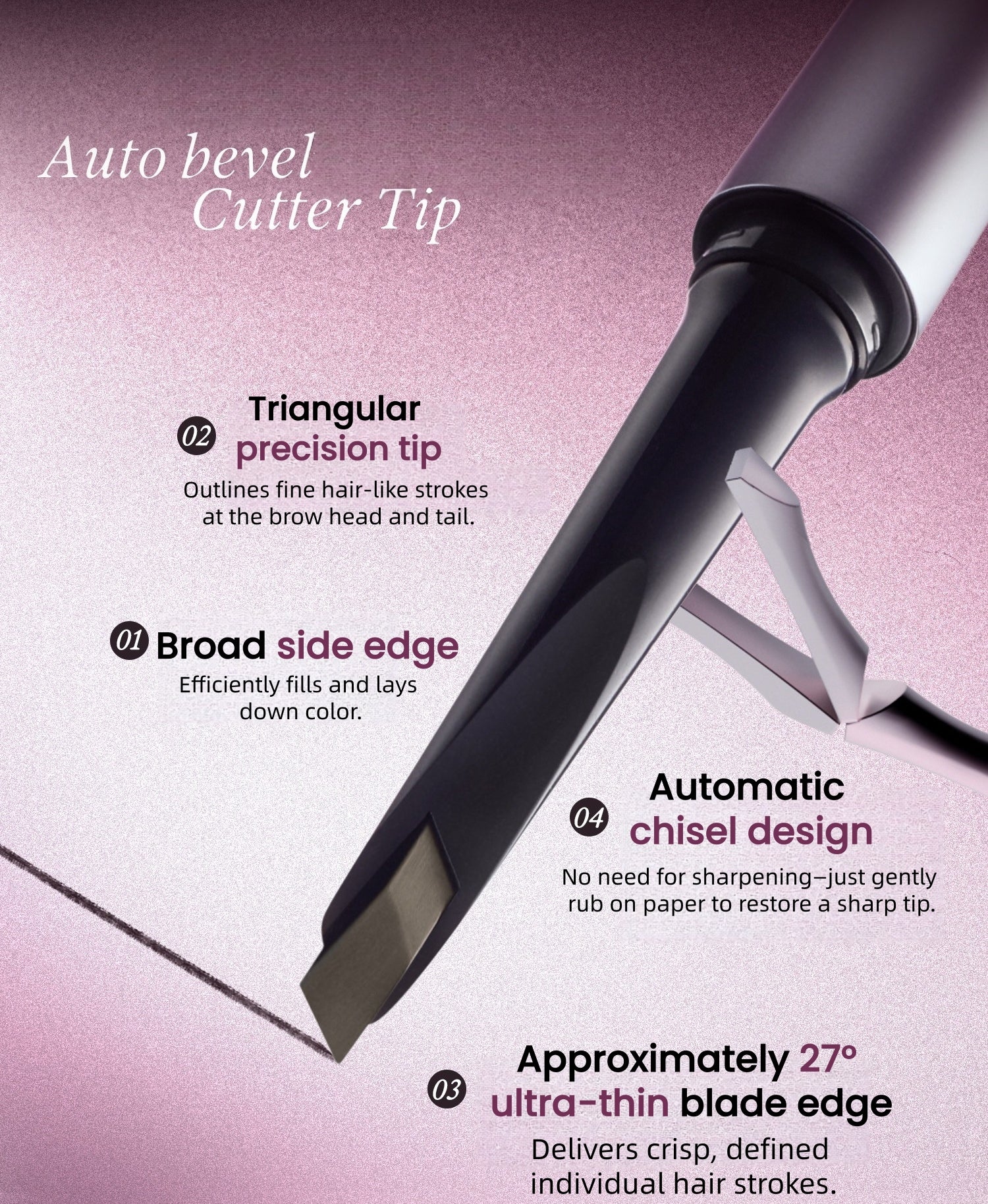 INSBAHA Rebel Collection Double-head Eyebrow Pen T5945