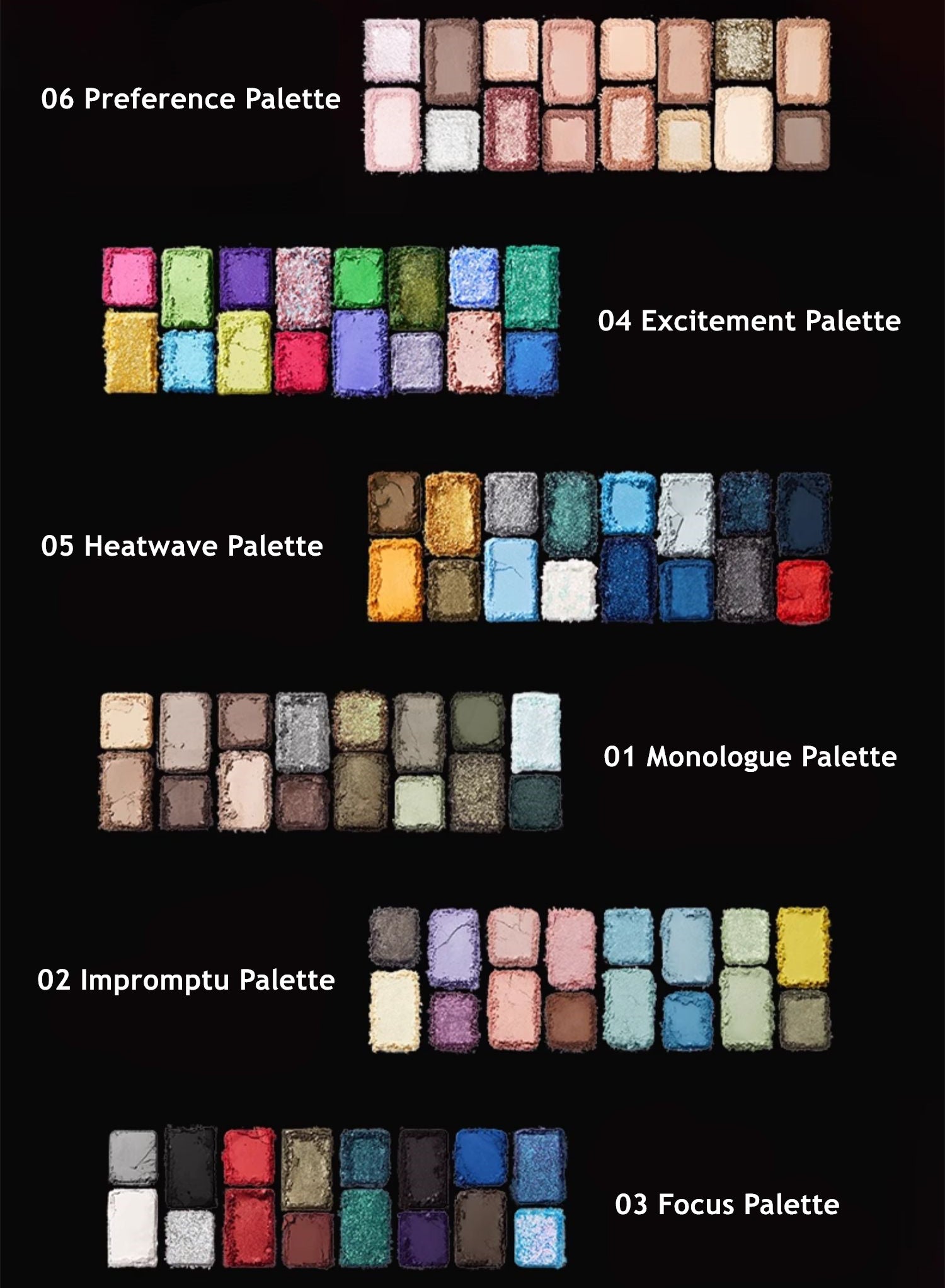 QianYan 16-Color Chameleon & Polarized Eyeshadow Palette T3673