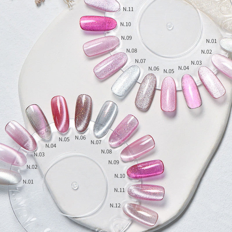 KellyKessa 15ml Cherry Blossom Dream Fireworks Cat Eye Gel Polish T4053