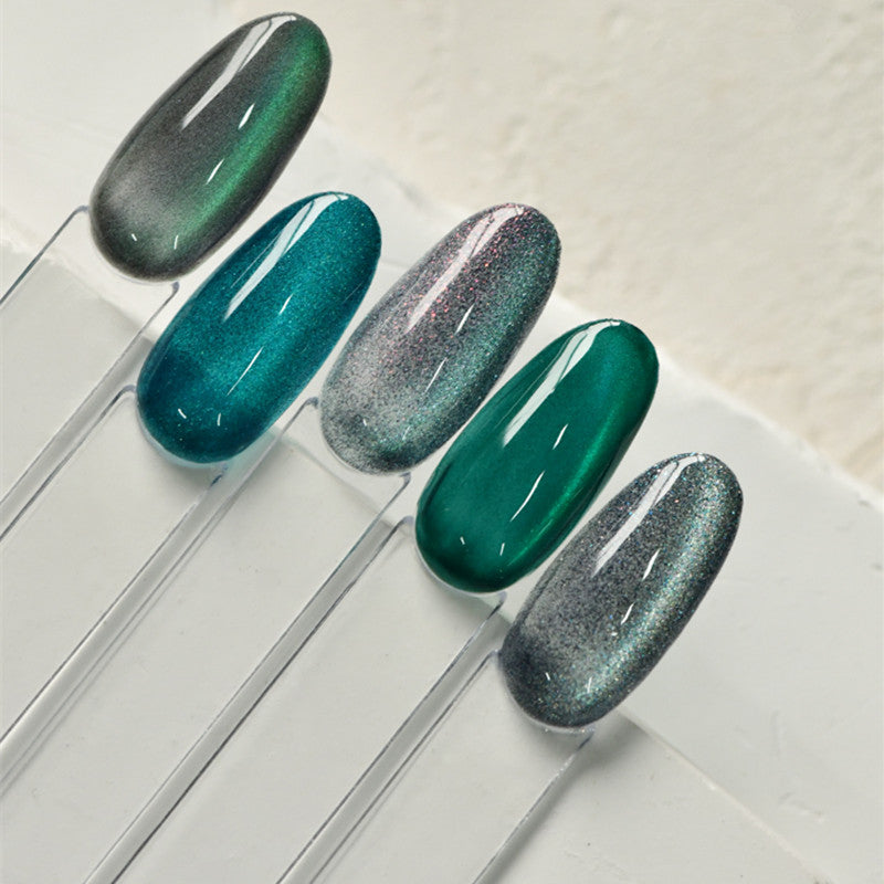 KellyKessa 15ml Green Starry Collection Cat Eye Gel Polish T4163