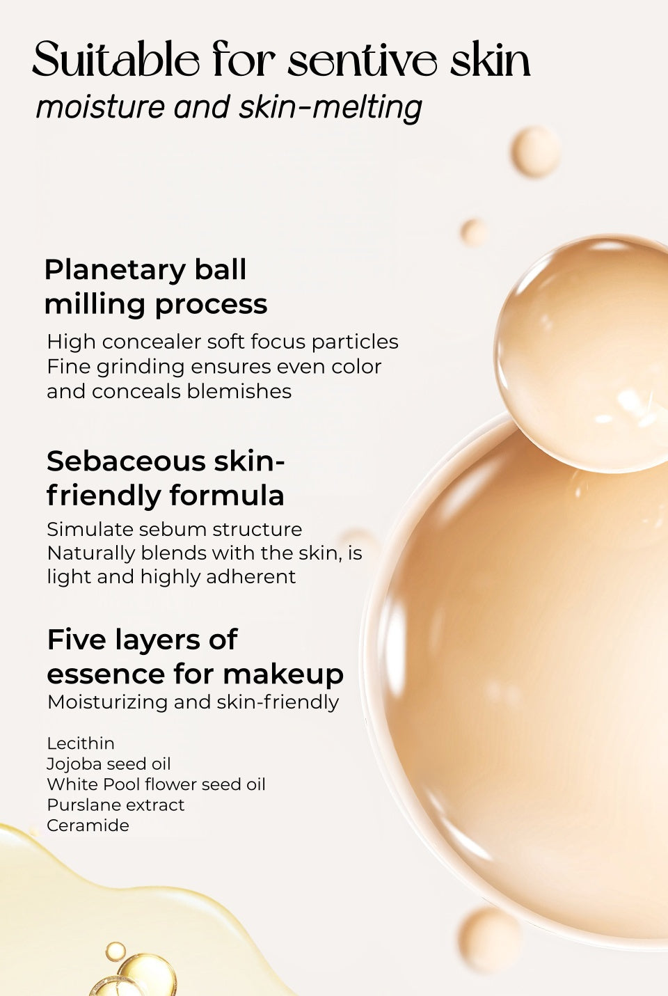 FOCALLURE 5-color Long-wear Moist Concealer Palette T5337