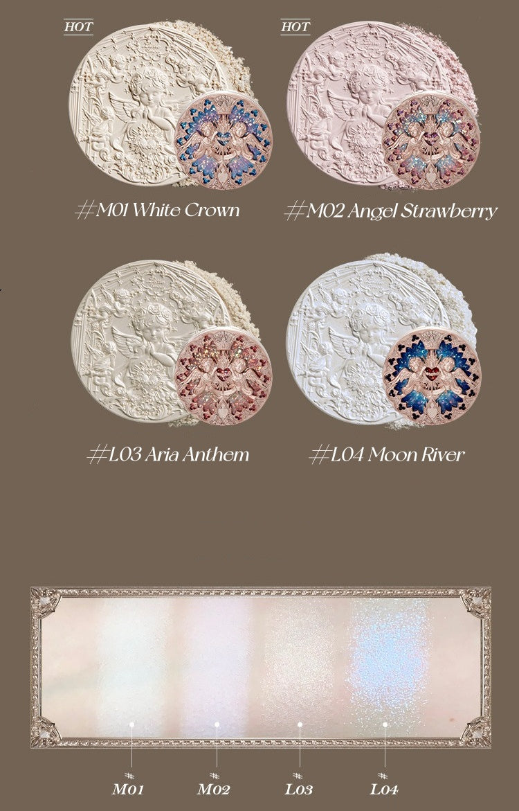 Flower Knows Little Angle Relief Highlighter Makeup Palette T5897