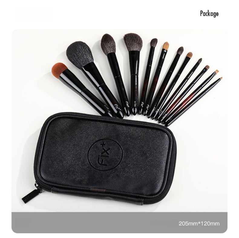 FIX+ Round Embroidery Collection Professional Makeup Brush 12 Pcs Set T4911