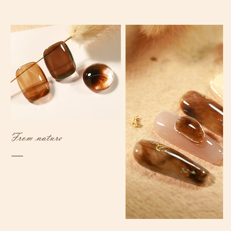 KaSi 15ml Long Lasting Amber Collection Ice Transparent Gel Polish T4047