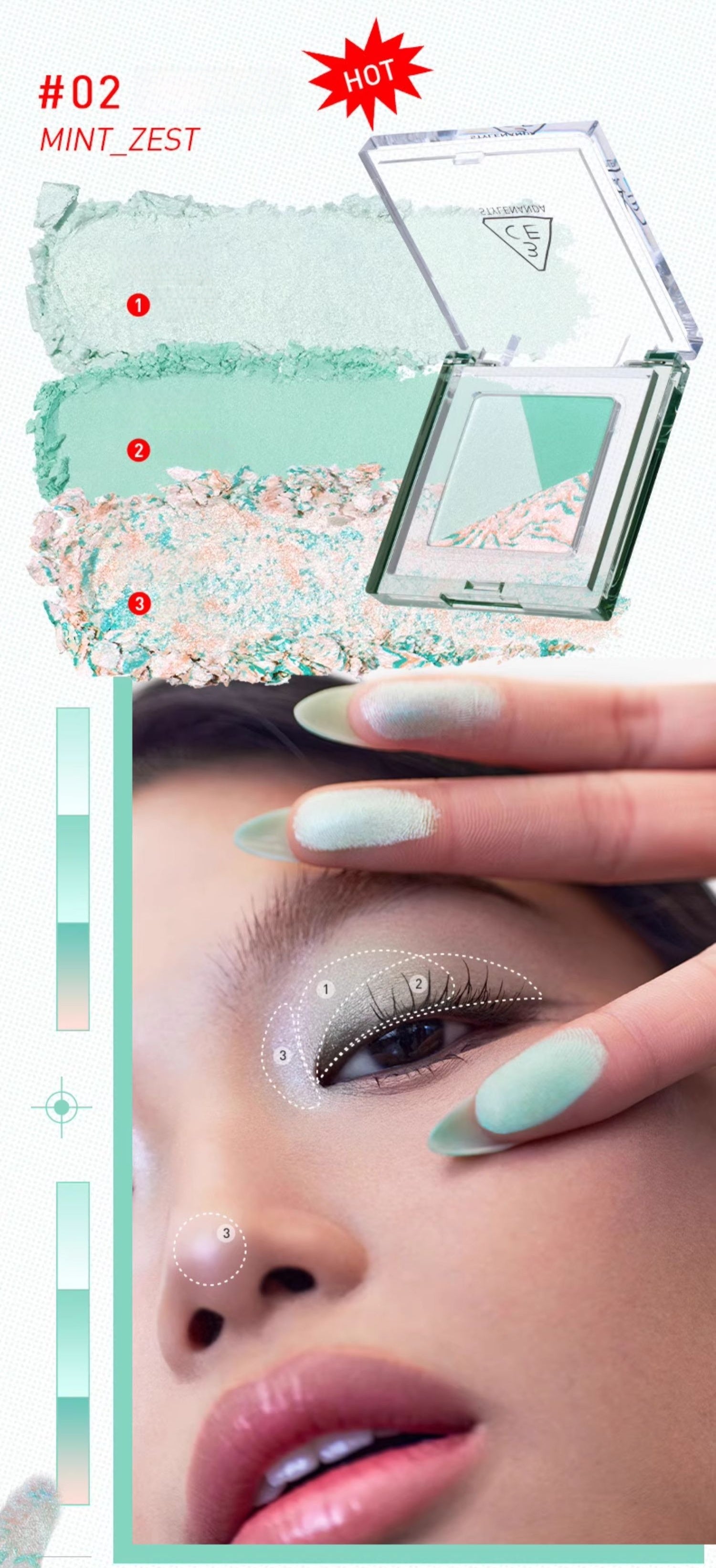 3CE 3-color Color Grid Eyeshadow Palette T5181
