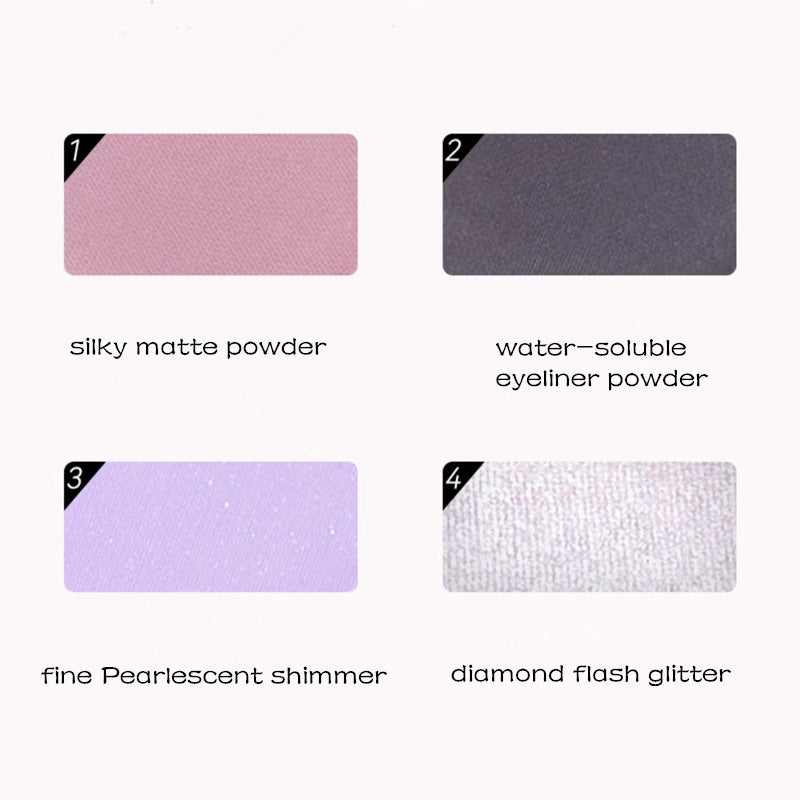 OUT-OF-OFFICE 9 Color Pearlescent Shimmer Matte Eyeshadow Palette T3759