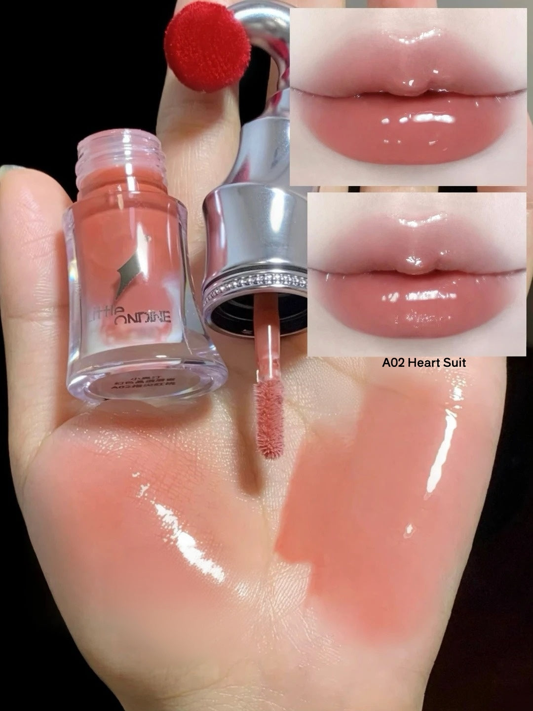 LITTLE ONDINE X Witch's Trick Collection Jester Hat Matte & Glossy Lip Glaze T6040