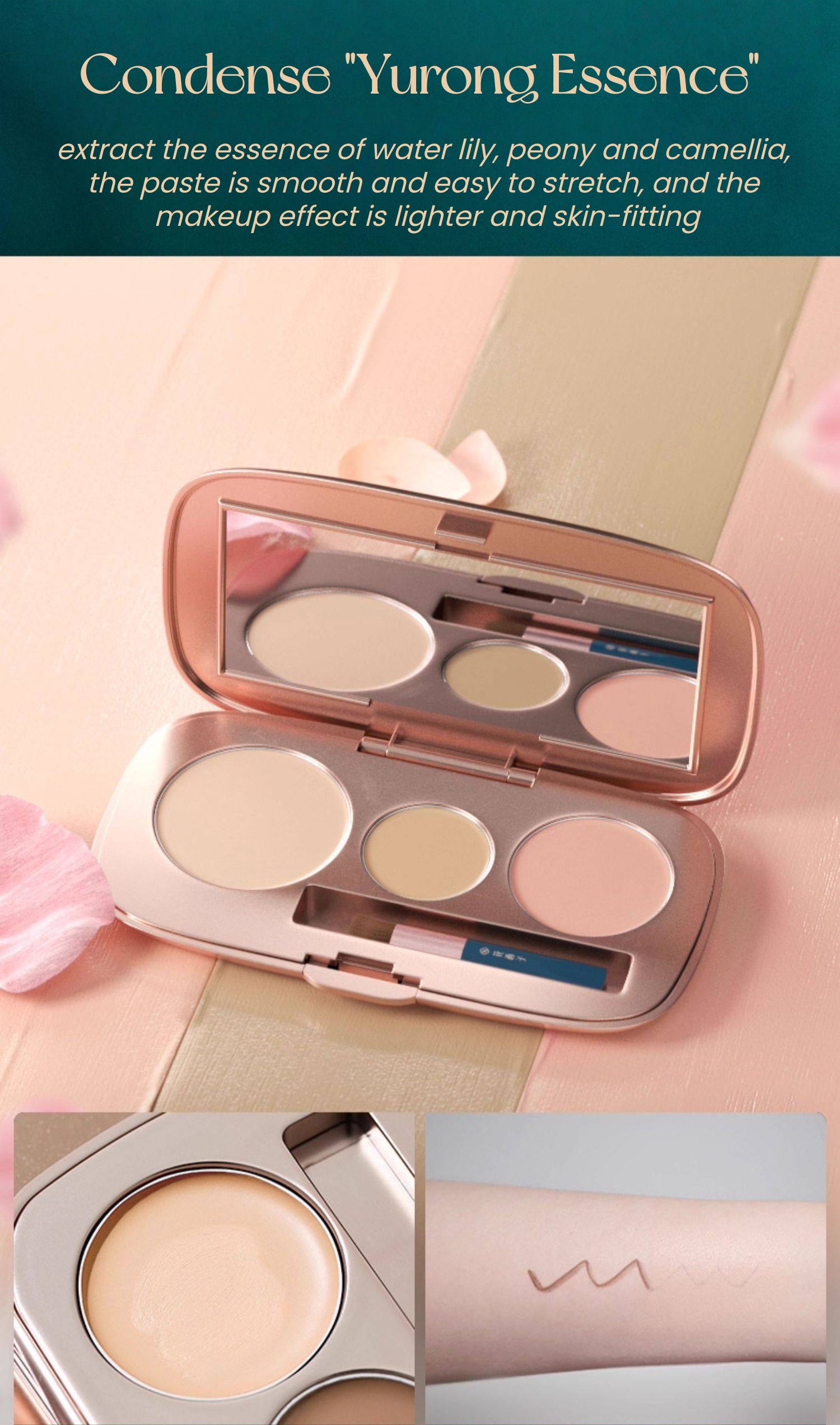 Florasis Smooth Moist Three-color Concealer Palette T5489