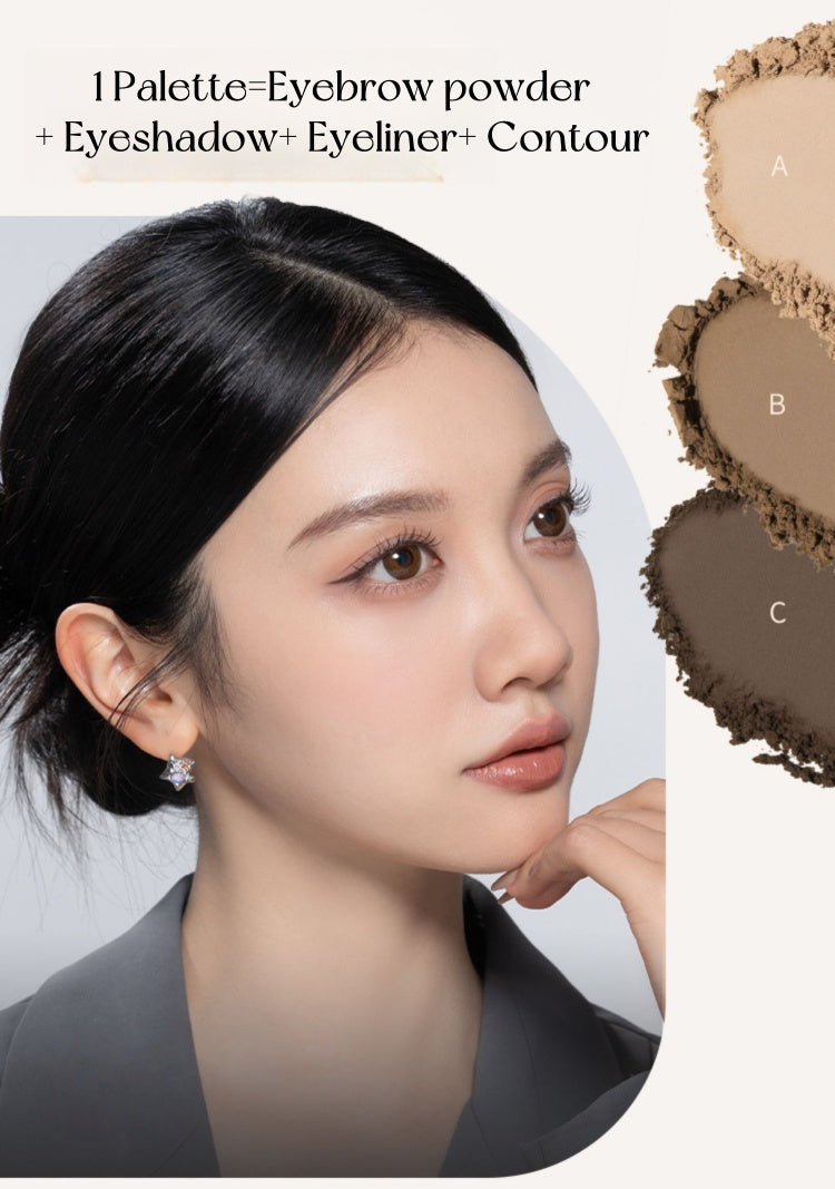 BABREA Waterproof Long-wear 3-color Eyebrow Powder T5033