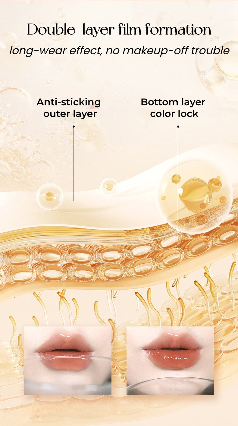 OUT-OF-OFFICE Double-head Moist Lip Liner Pen & Glossy Lipstick T5453