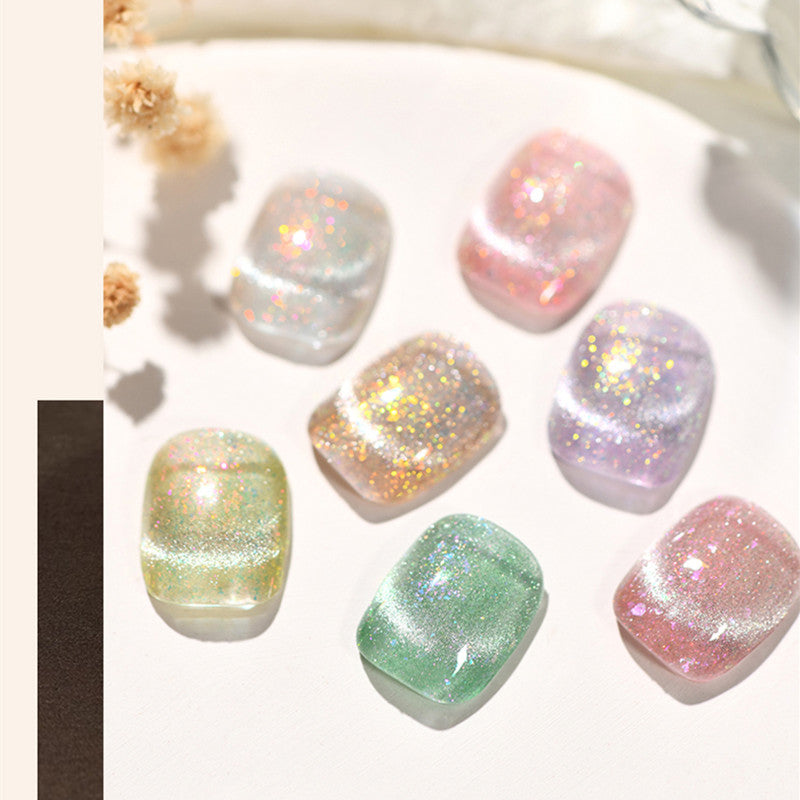 طلاء جل عيون القطة مرآة أورورا من كيلي كيسا، 6 مل، T4068