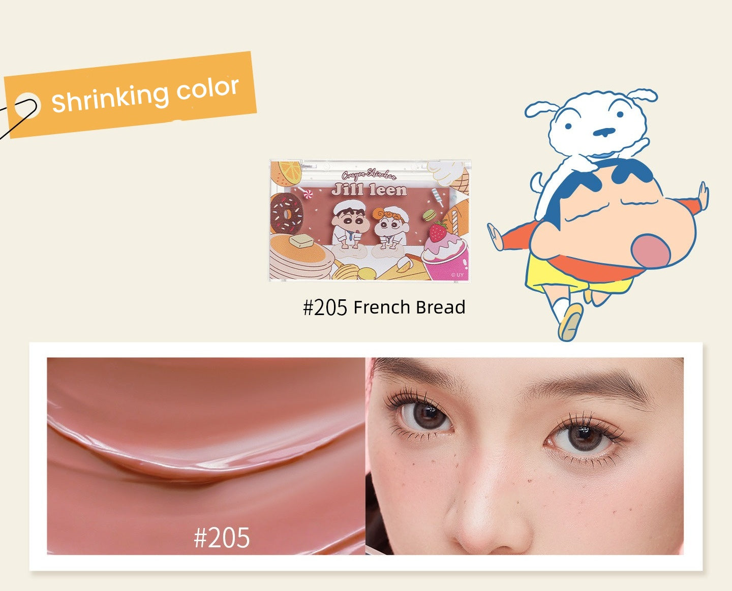 JILL LEEN X Crayon Shin-chan Long-wear Smooth Blusher Cream T5632