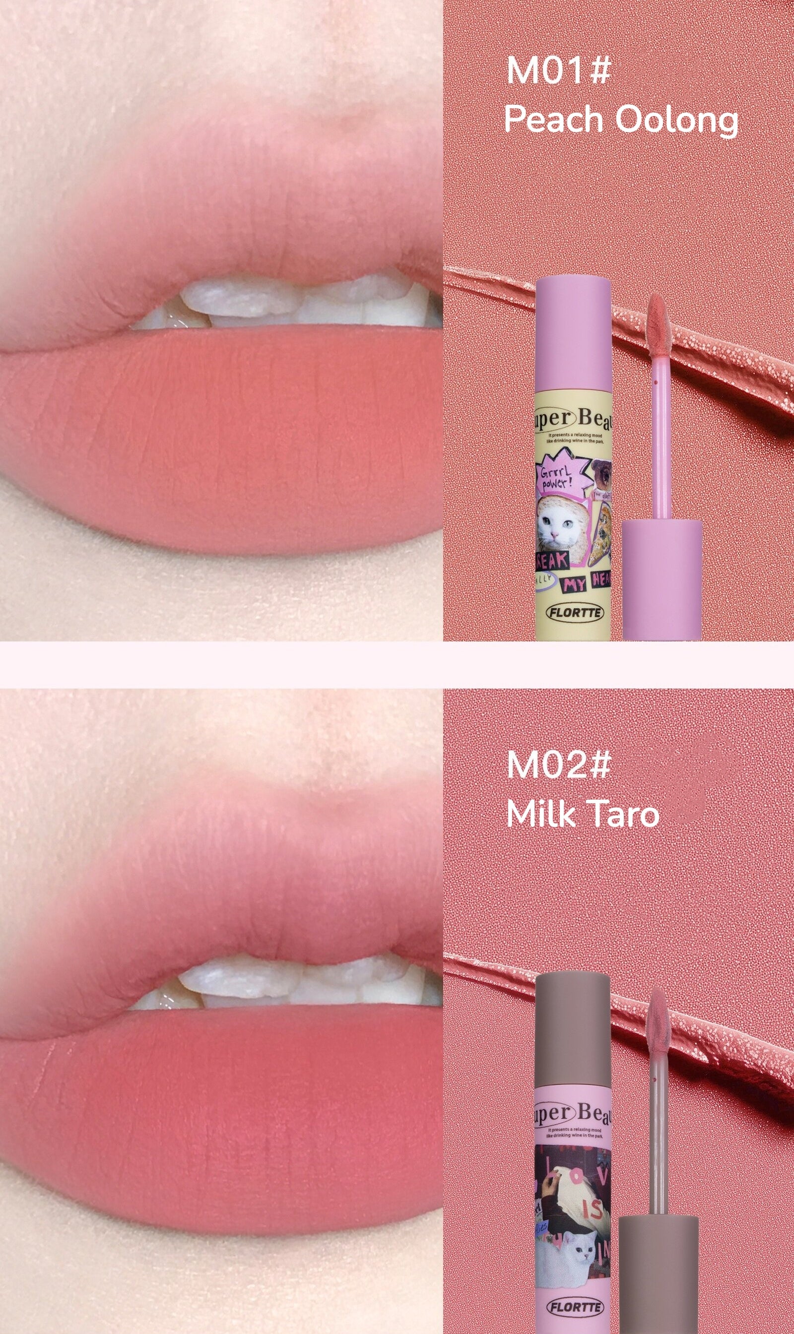 FLORTTE Matte Velvet Milk Cake Lip Glaze T5878