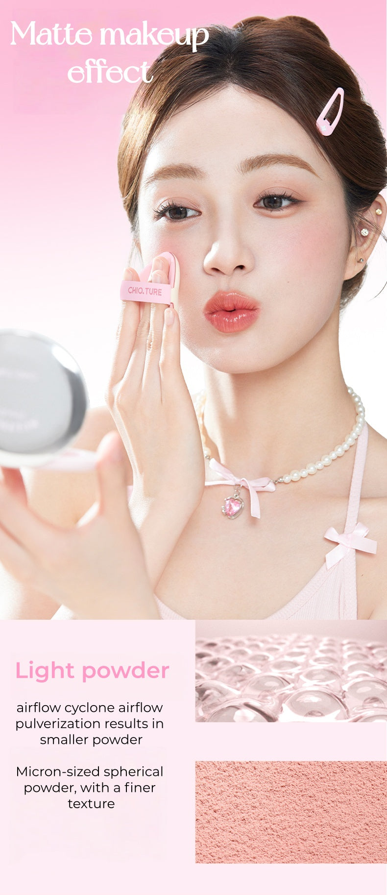 CHIOTURE Long-wear Multi-use Blusher & Pressed Powder T5203