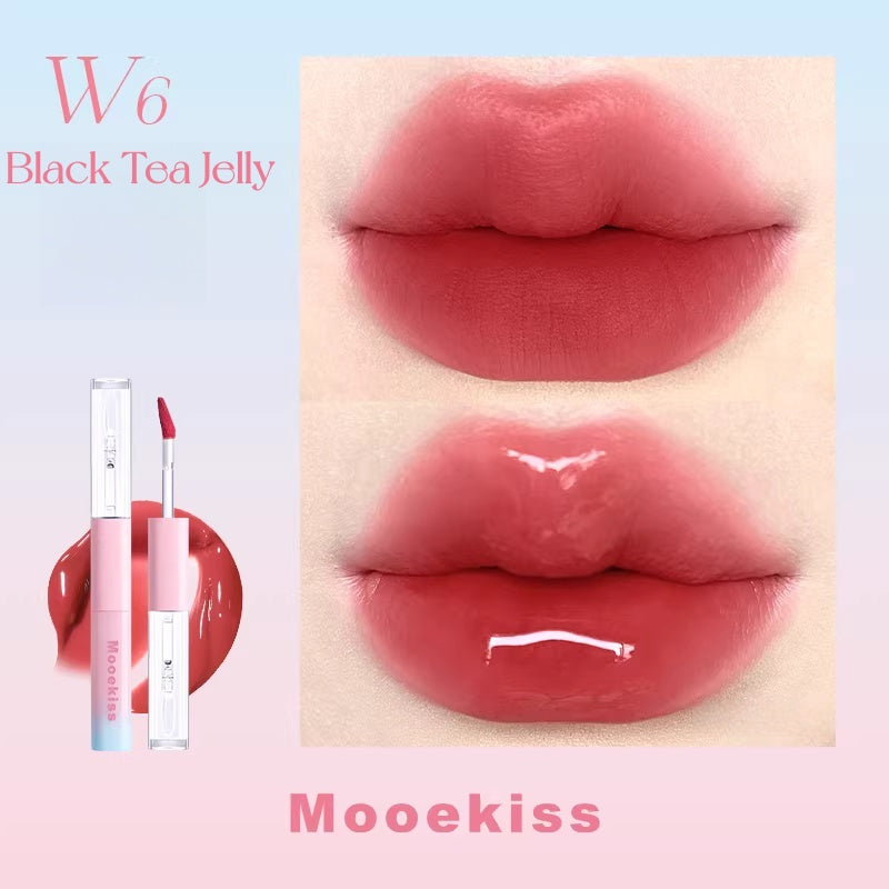 MOOEKISS Pink Blue Collection Double-head Matte & Matte Lip Glaze T5667