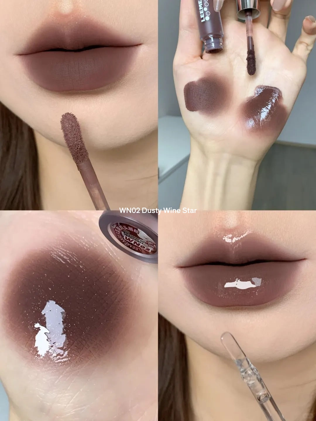 LEEMEMBER Red Wine Collection Matte & Glossy Lip Glaze T5535