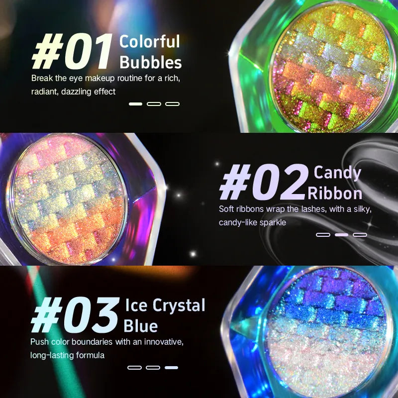 CHARMACY Rainbow Chameleon Diamond Gradient Eyeshadow T4296