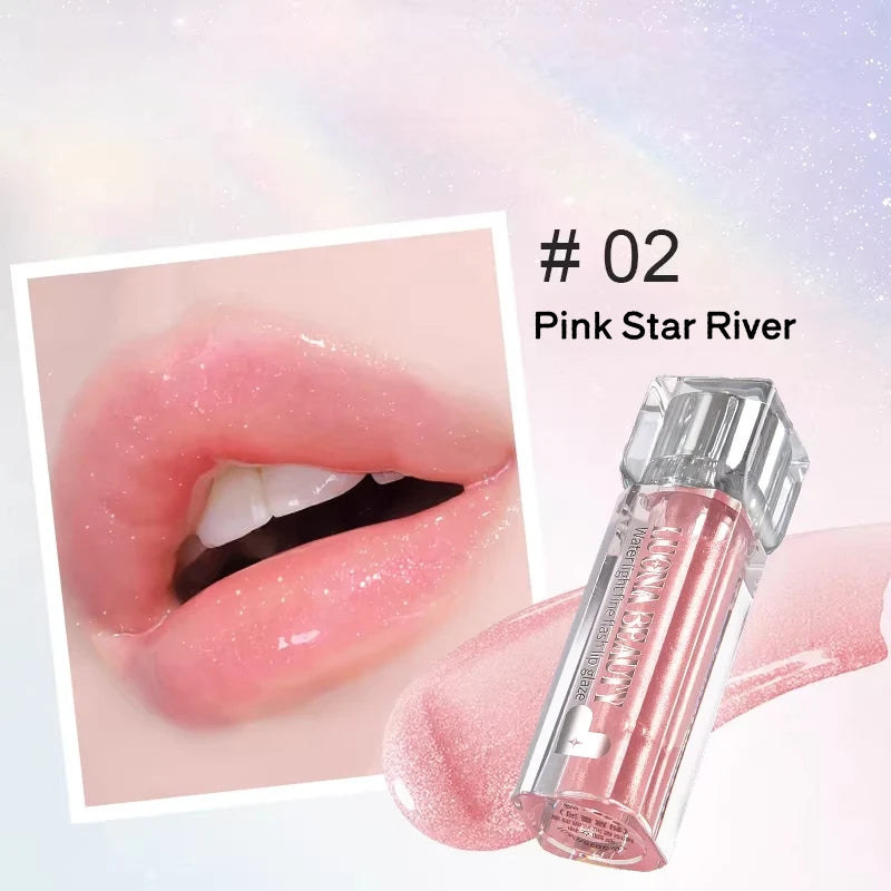 LUONA NOESS Moist Sparkling Shimmer Glossy Mirror Lip Gloss T5509
