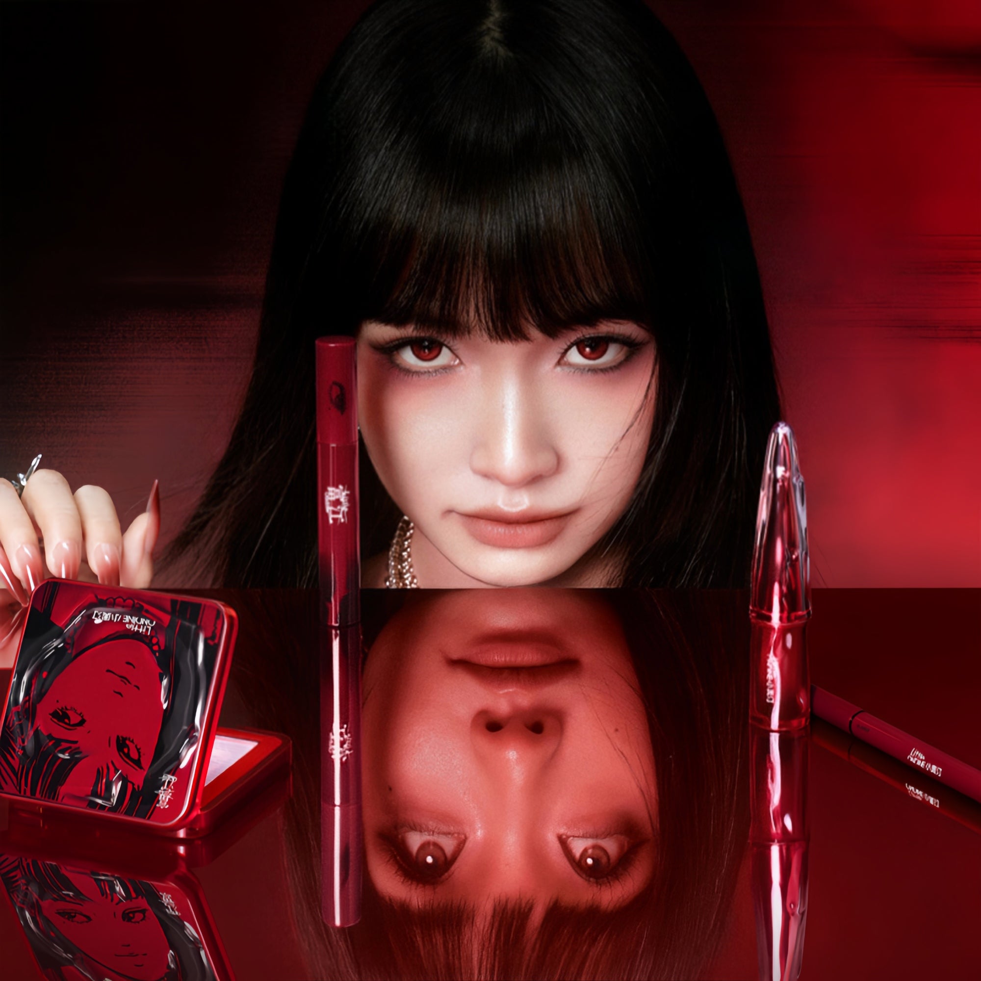 LITTLE ONDINE X Junji ITO Maniac Collection Blusher & Lip Clay & Eyeliner & Mascara T5413