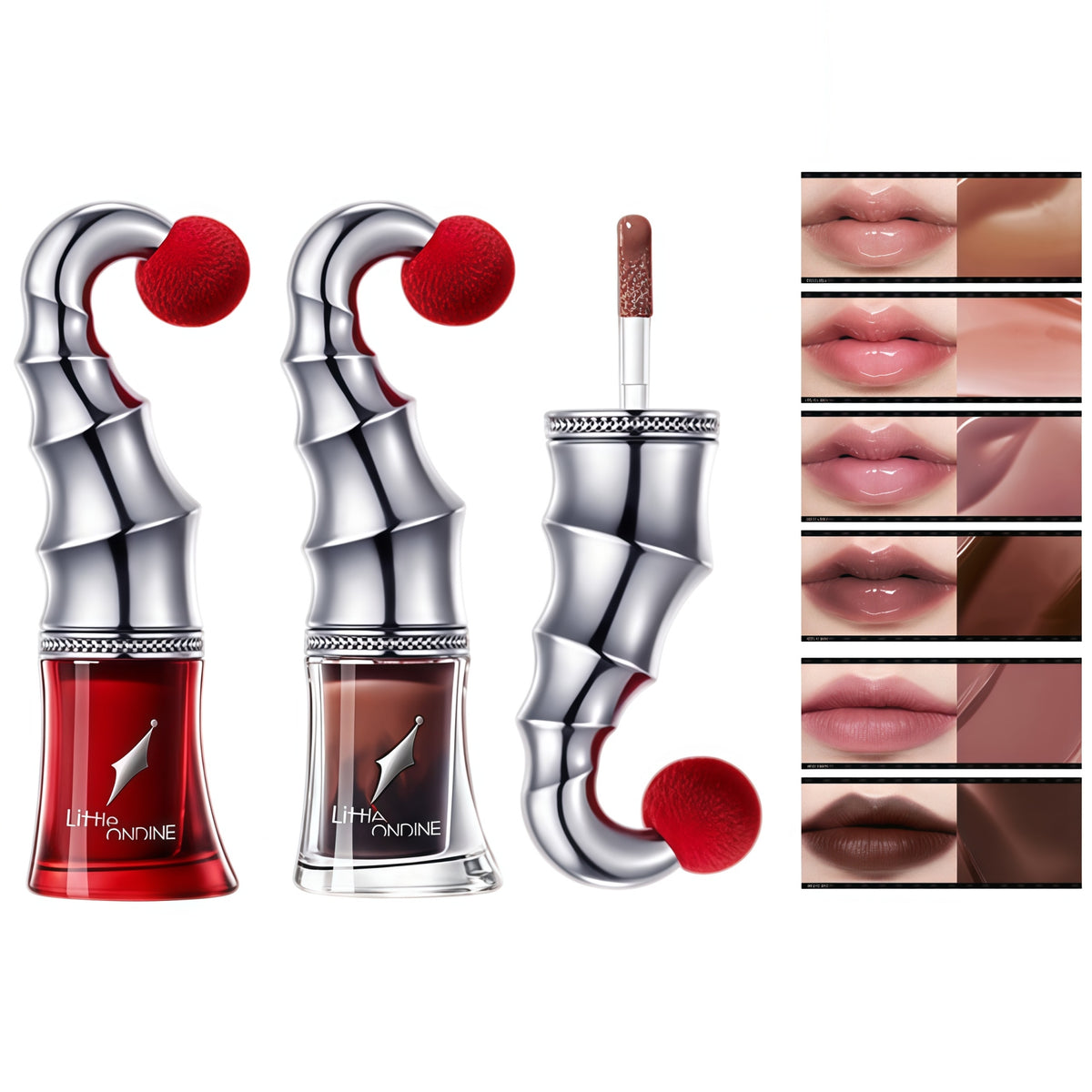 LITTLE ONDINE X Witch's Trick Collection Jester Hat Matte & Glossy Lip Glaze T6040
