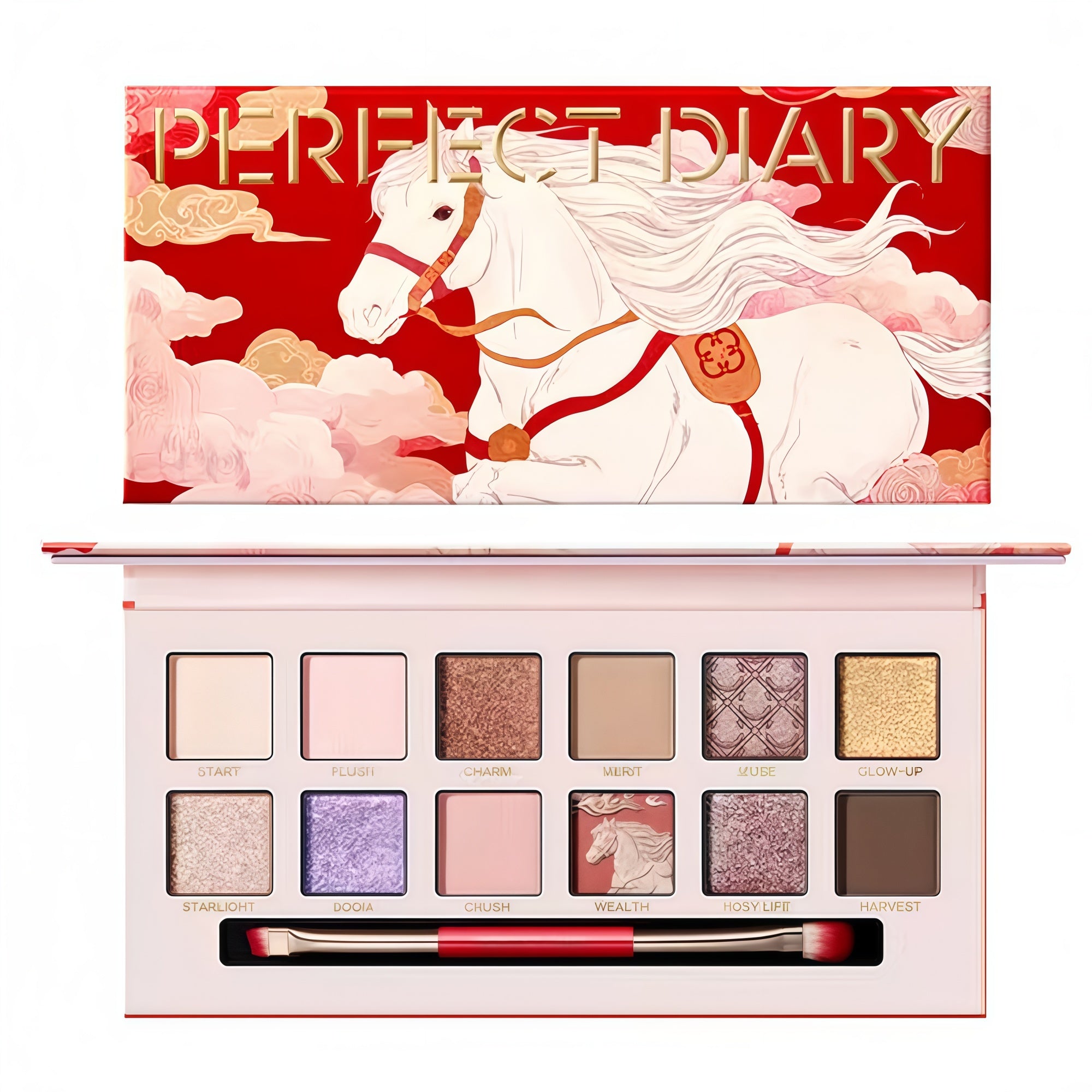PERFECT DIARY X Discovery New Year Limited #Lucky Steed Eyeshadow Palette T5424