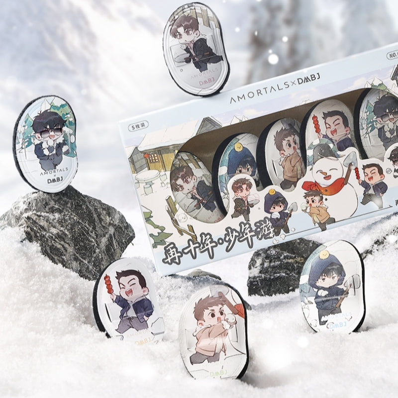 AMORTALS X The Lost Tomb Mini Thumb Makeup Puff 5 Pcs Set T4616