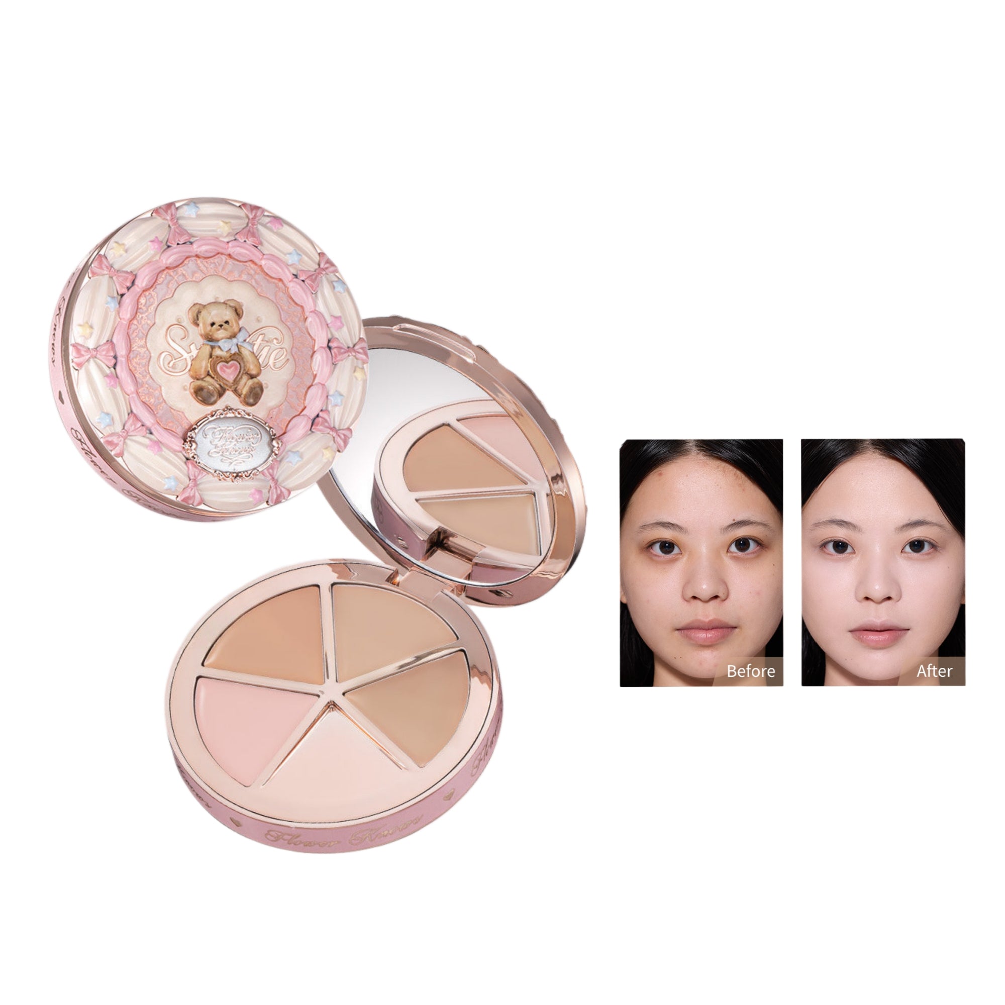 Flower Knows The Sweetie Bear Collection 4-color Concealer Palette T5891