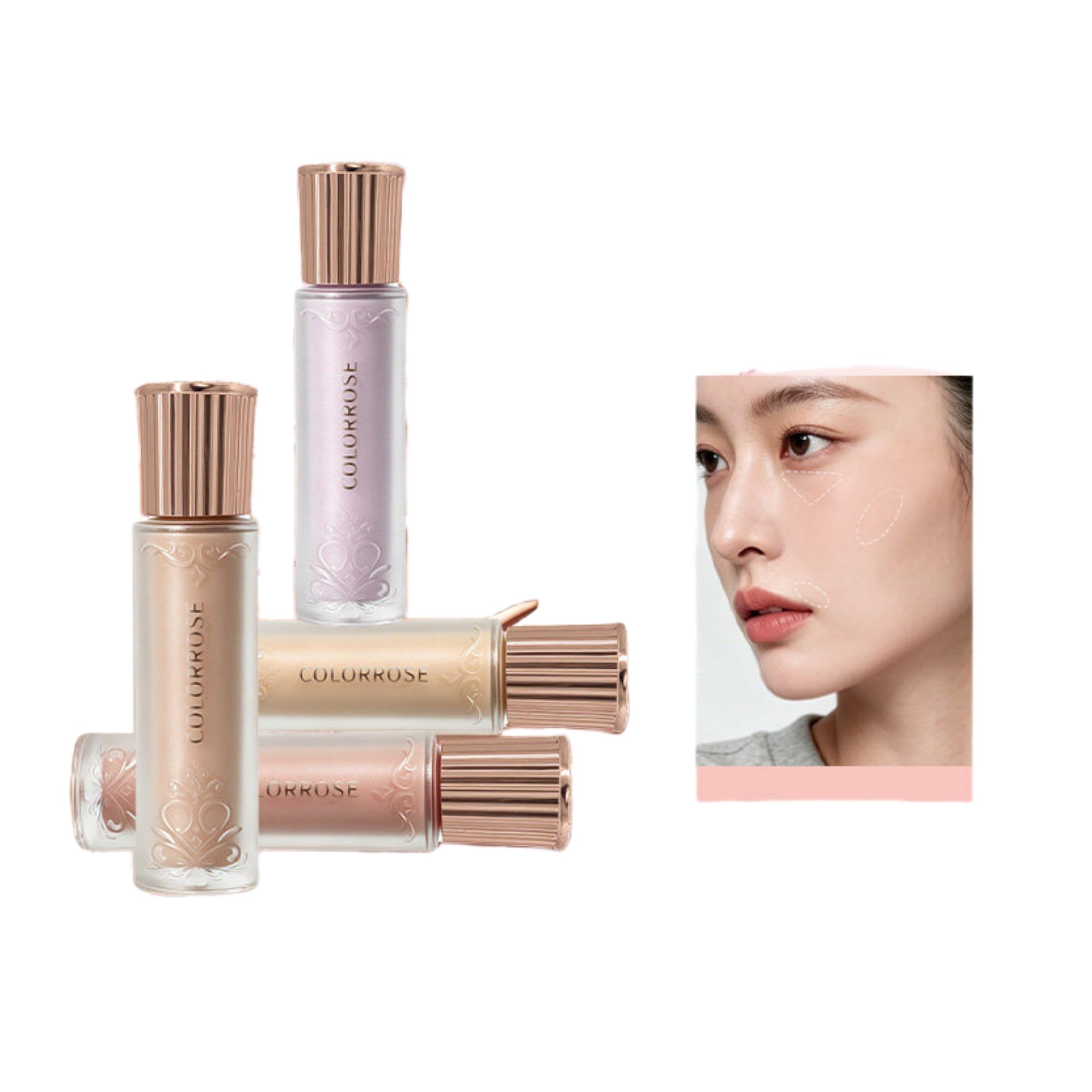 COLORROSE Gilded Maiden Dream Collection Highlighter & Concealer & Contour Liquid T5954