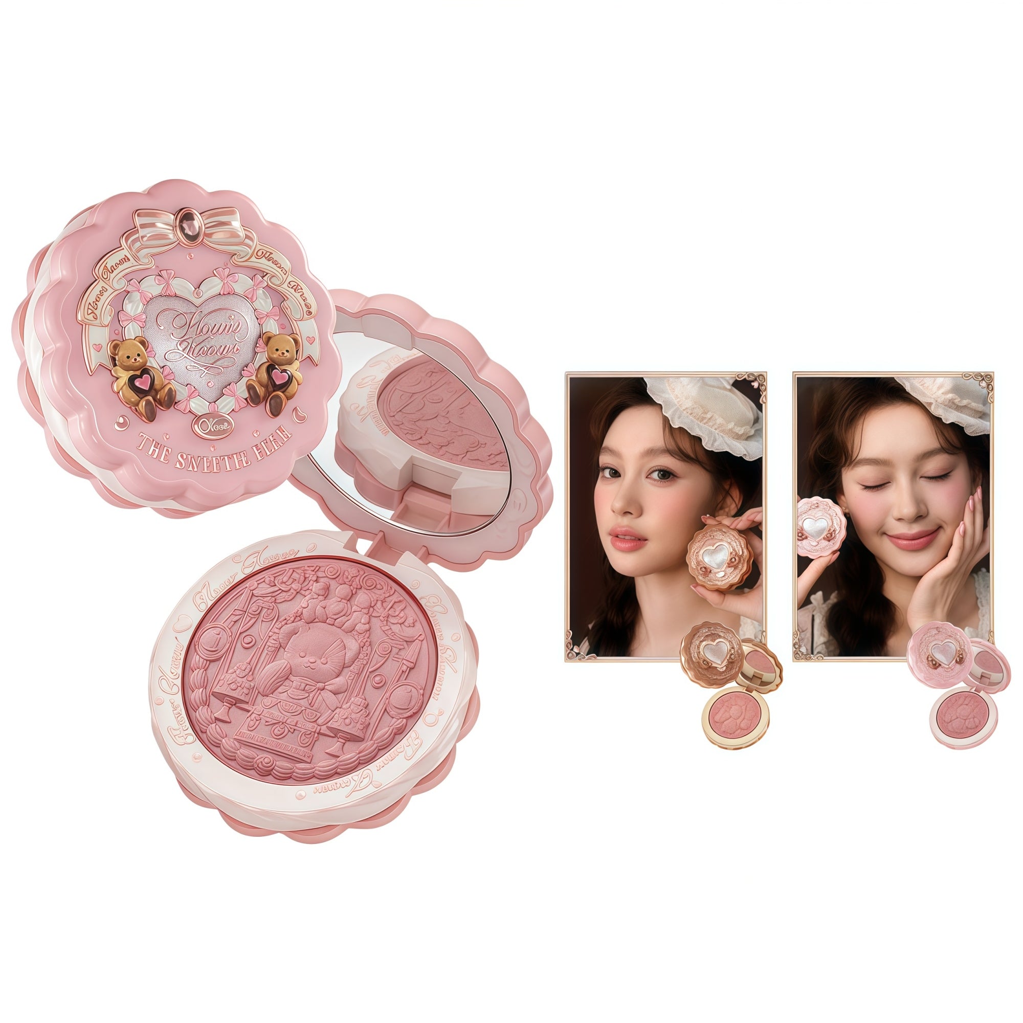 Flower Knows The Sweetie Bear Collection Silk Satin Blush T5917