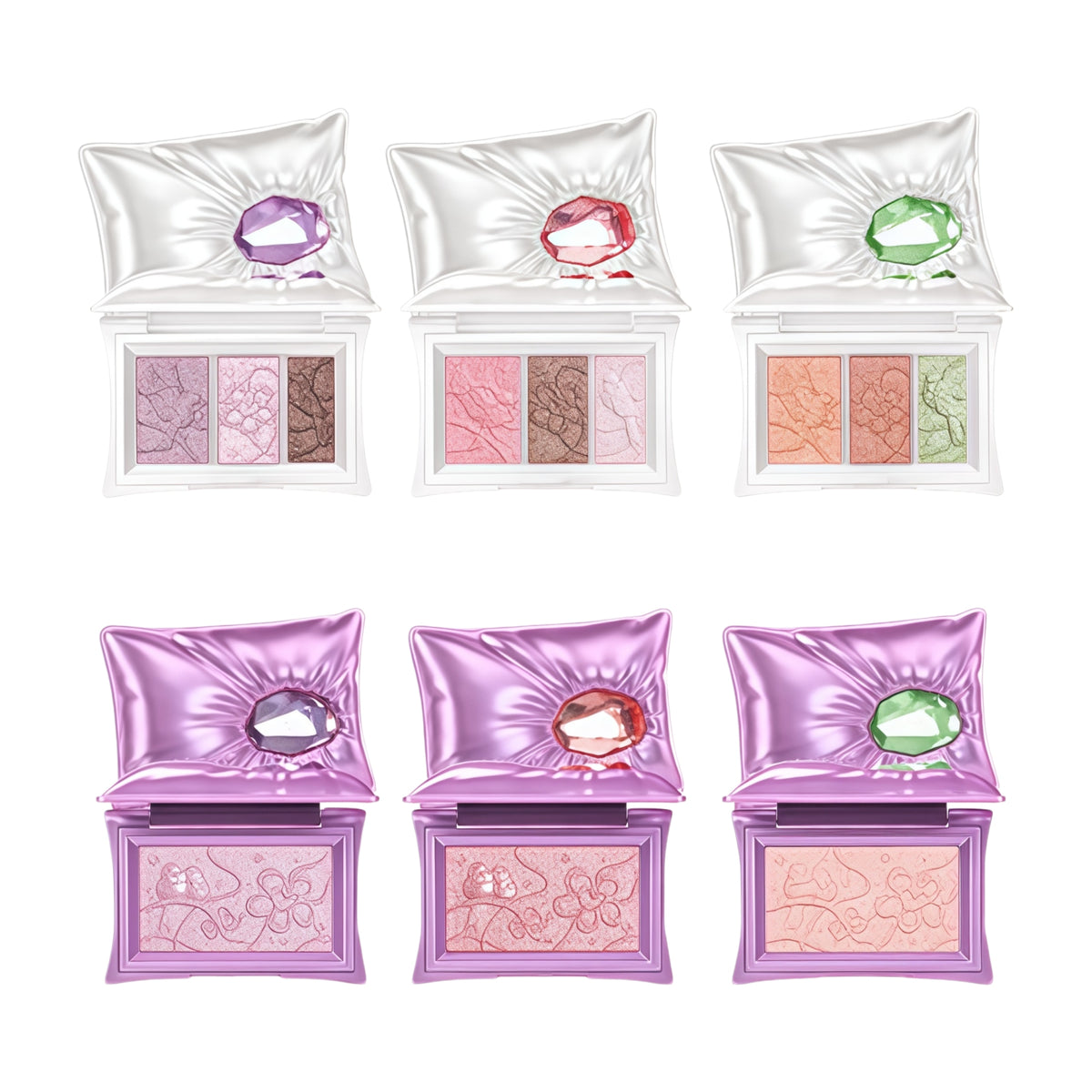 QianYan Pillow Gem Collection Highlighter & Eyeshadow Palette T5980
