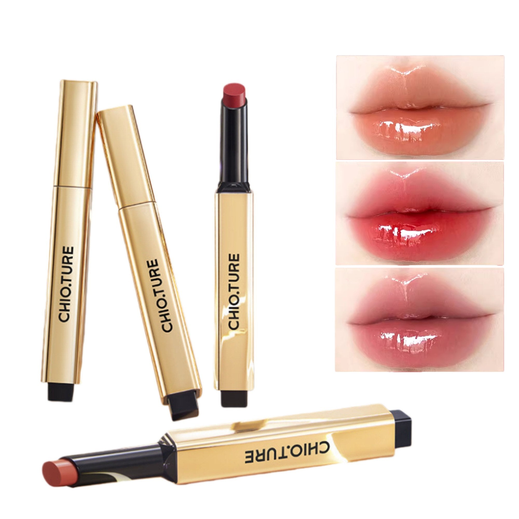 CHIOTURE Golden Tube Moist Glossy Lipstick T5469