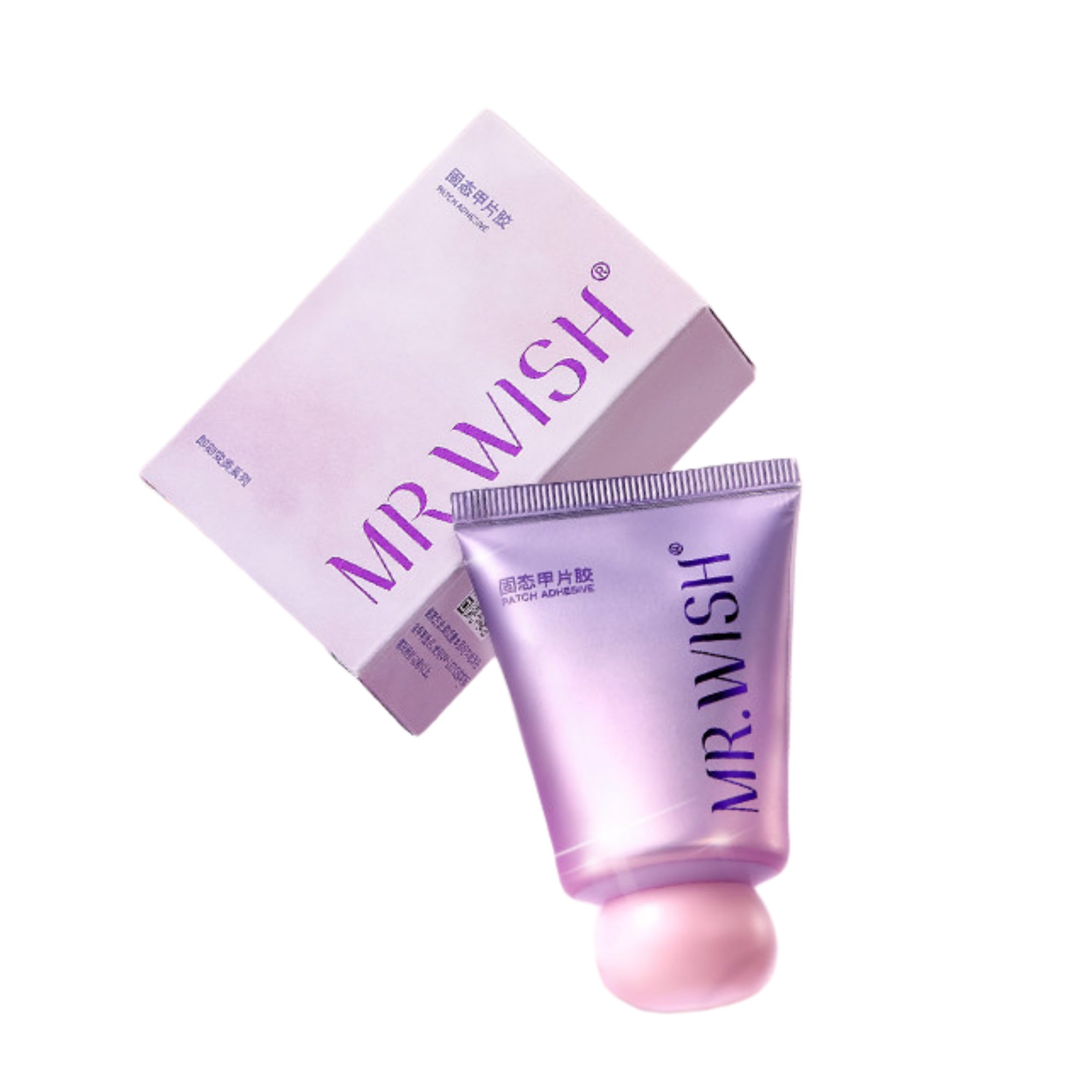 MR.WISH Chubby Purple Solid Nail Tips Glue T5770