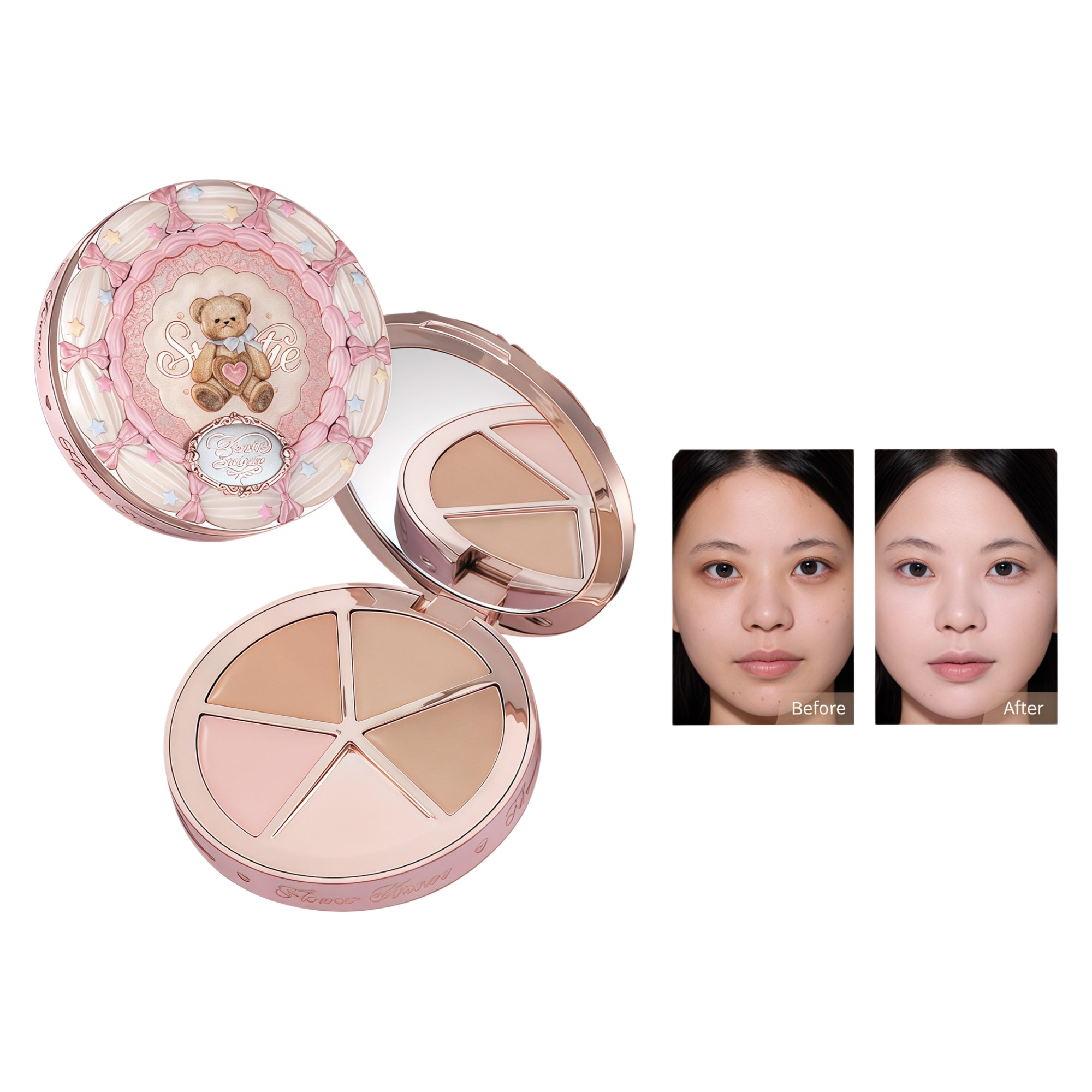 Flower Knows The Sweetie Bear Collection 4-color Concealer Palette T5891