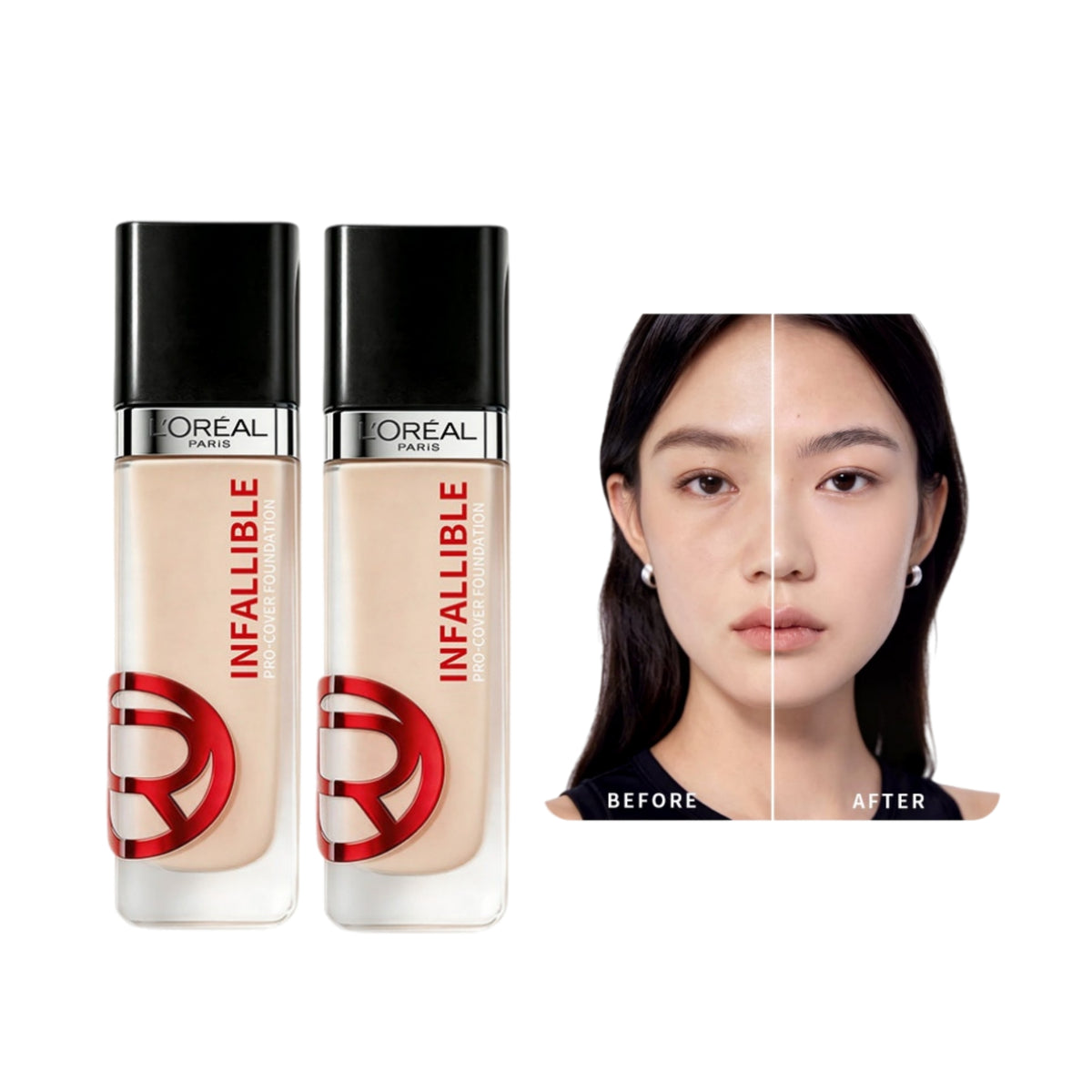 L'Oréal Long-wear Skin-fitting Liquid Foundation T6002