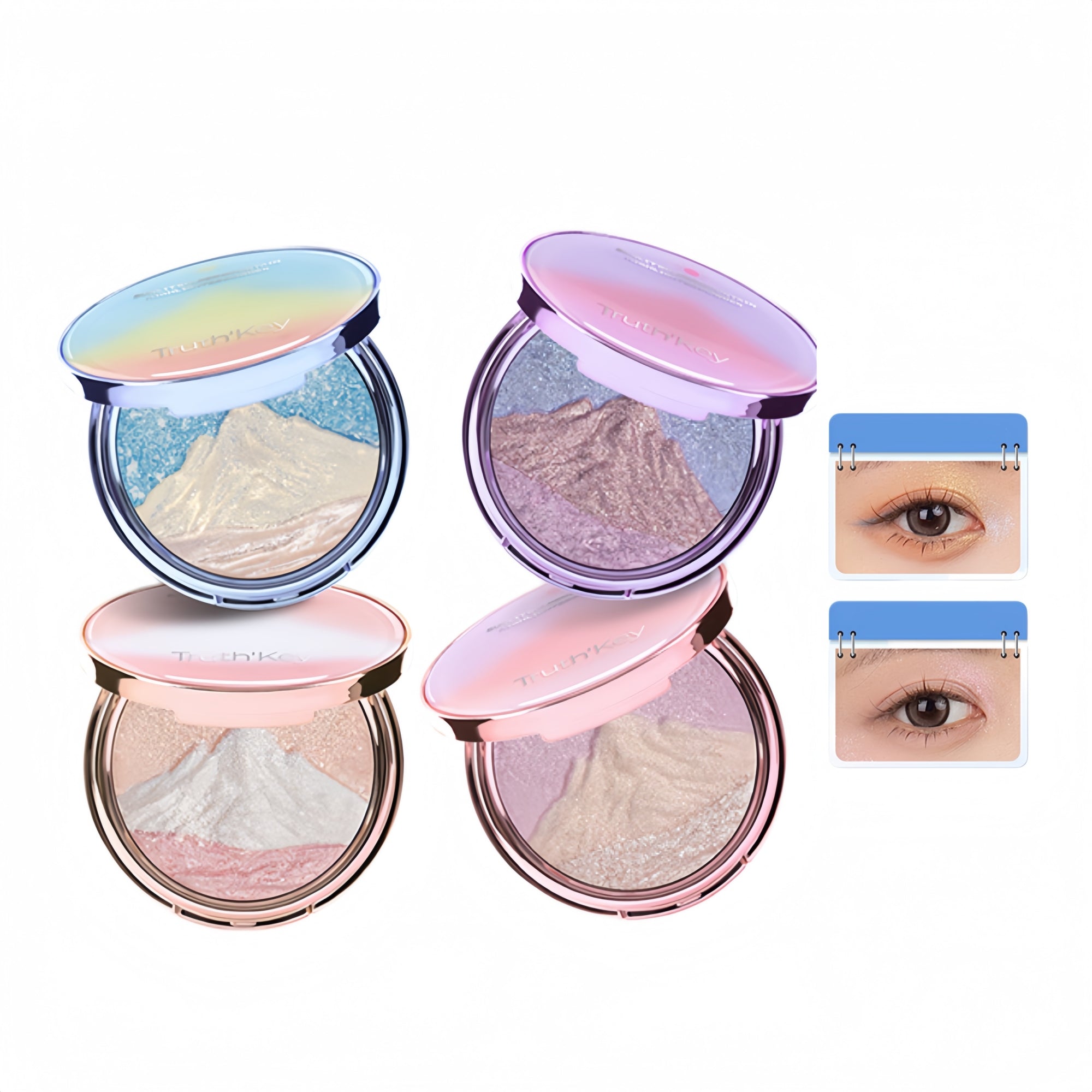 Truth'Key Golden Mountain at Sunrise Tri-Color Highlighter Cream T5790