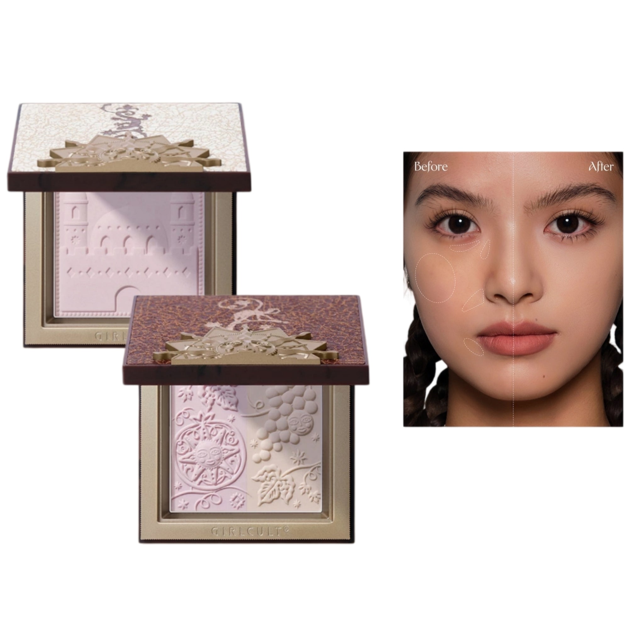 Girlcult Loulan Hippie Collection Multi-use Highlighter Powder T5961