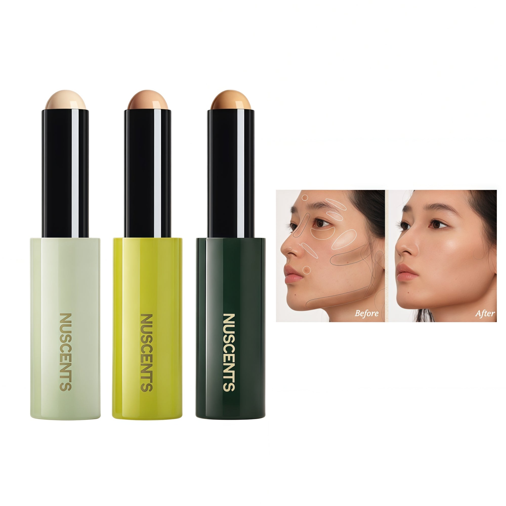 NUSCENTS Contour & Highlight & Concealer Makeup Stick T5975