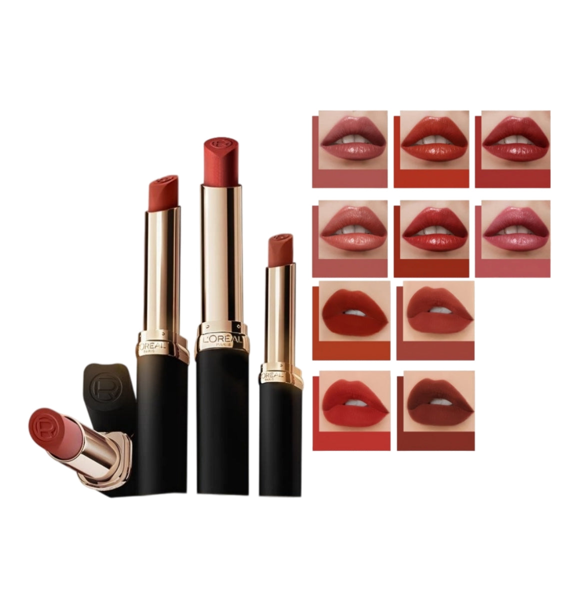 L'Oreal Glossy & Matte Black Tube Lipstick T6032