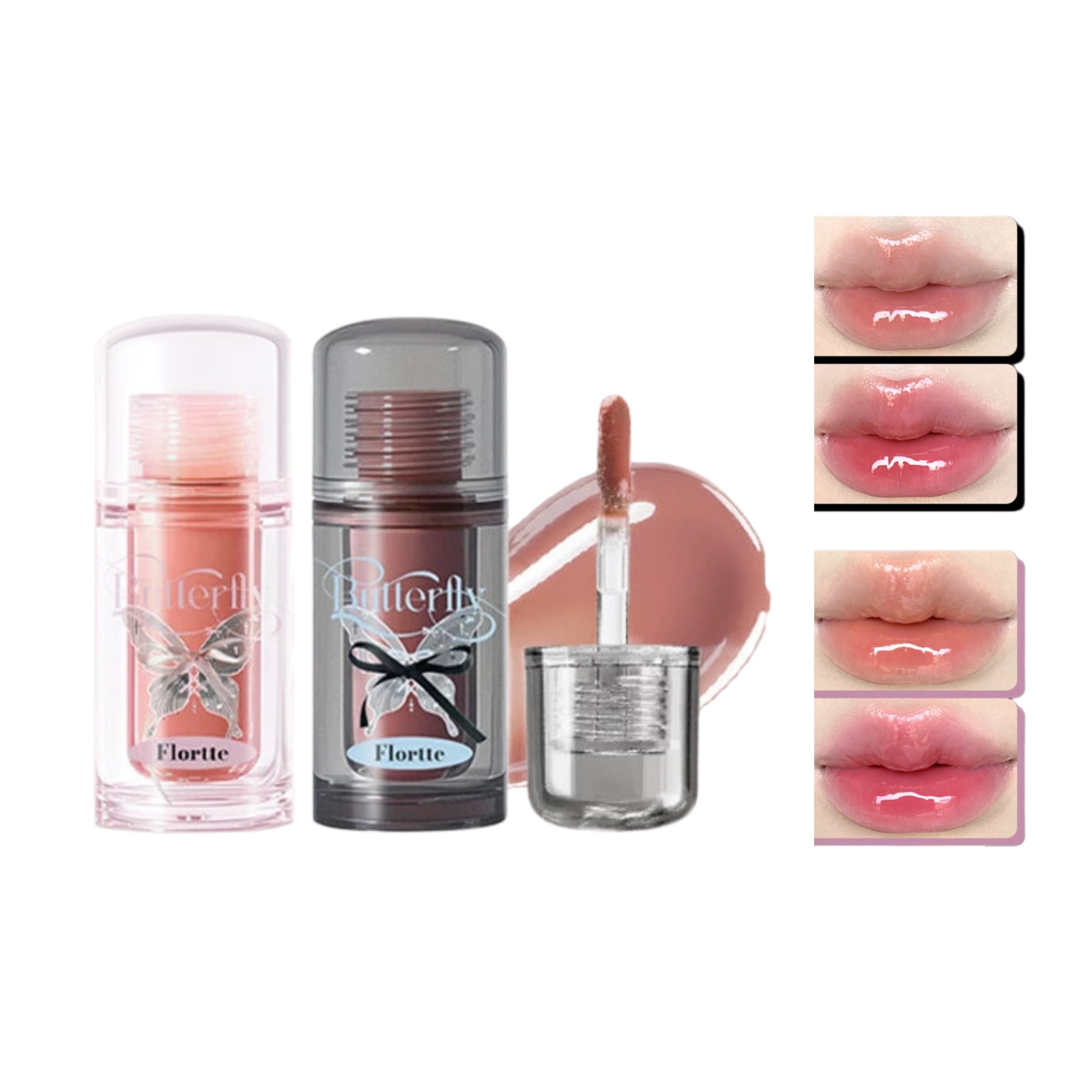 FLORTTE Twin Butterfly Collection Glossy Lip Gloss T5885