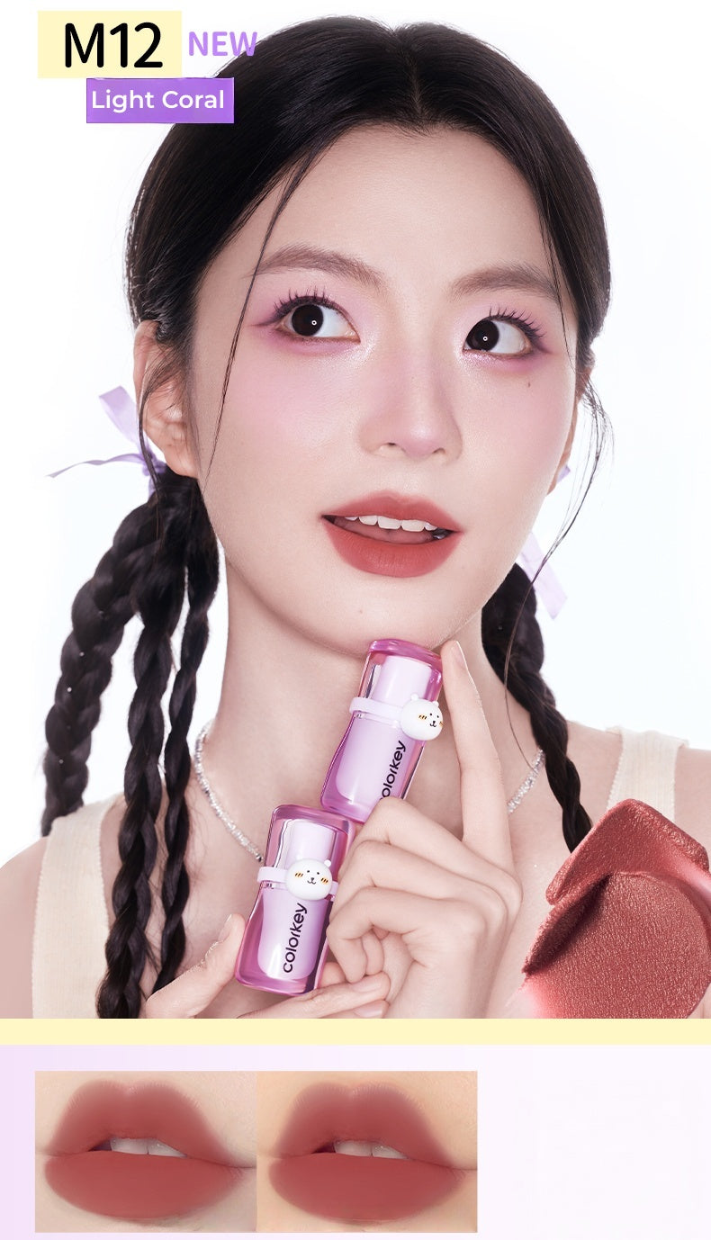 COLORKEY X Joke Bear And Friends Collection Moist Matte Lip Glaze T5286