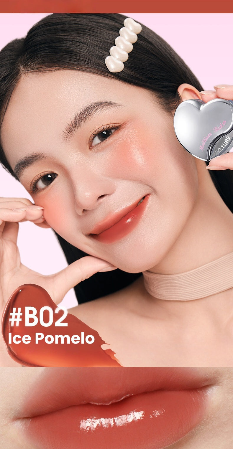 CHIOTURE Moist Glossy Multi-use Makeup Cream for Blusher & Lipstick & Eyeshadow T5465