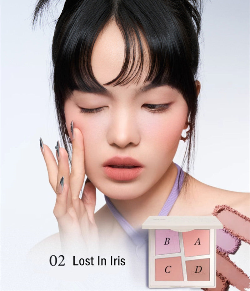 INSBAHA Primary Look Explore Four-Color Blusher Palette T3772